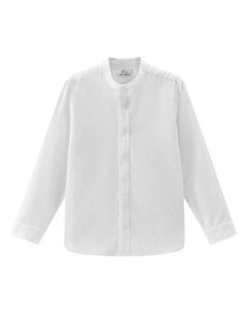 Woolrich Kids band-collar buttoned shirt - White von Woolrich Kids