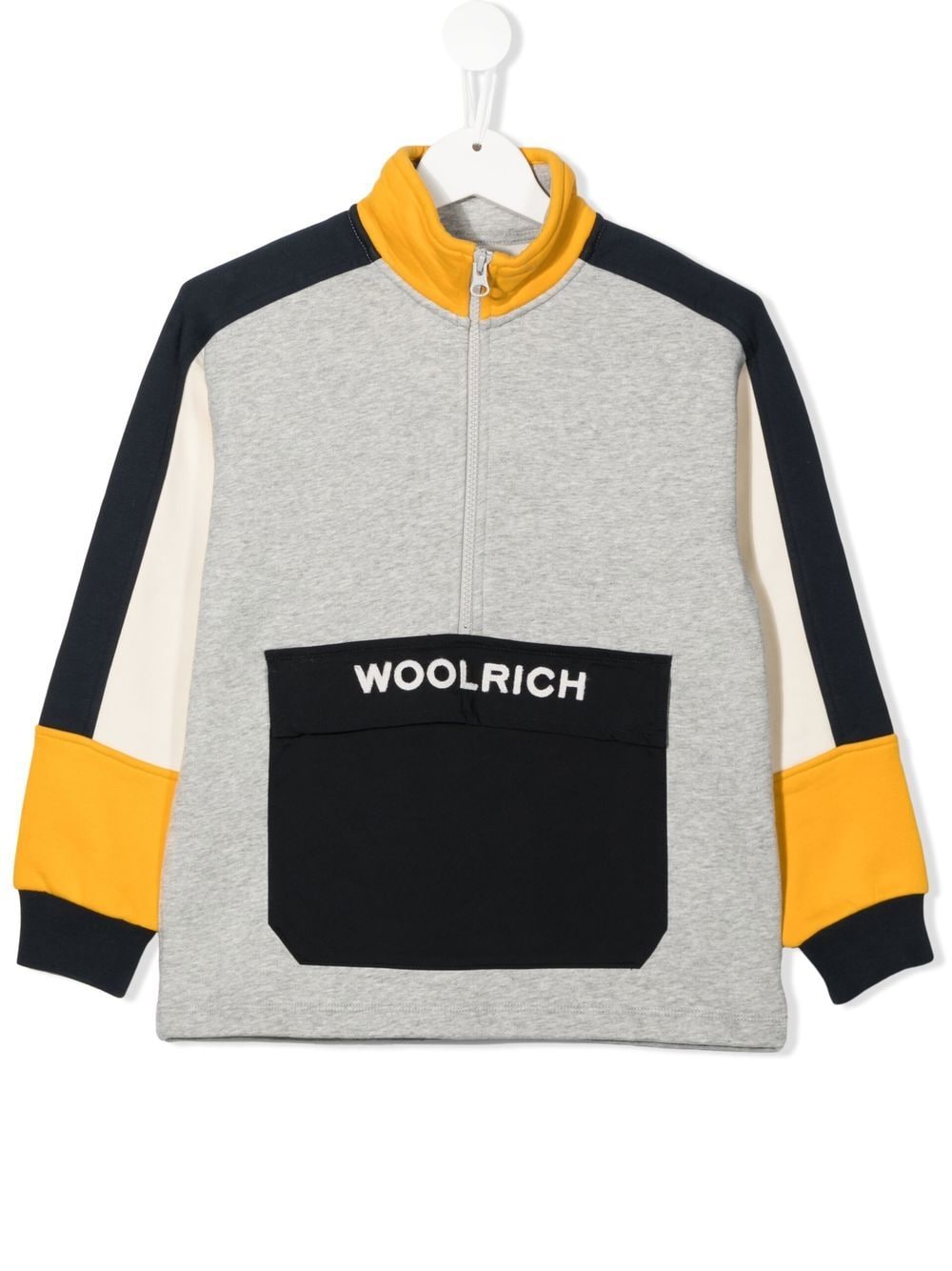 Woolrich Kids colour-block zip-collar sweatshirt - Yellow von Woolrich Kids