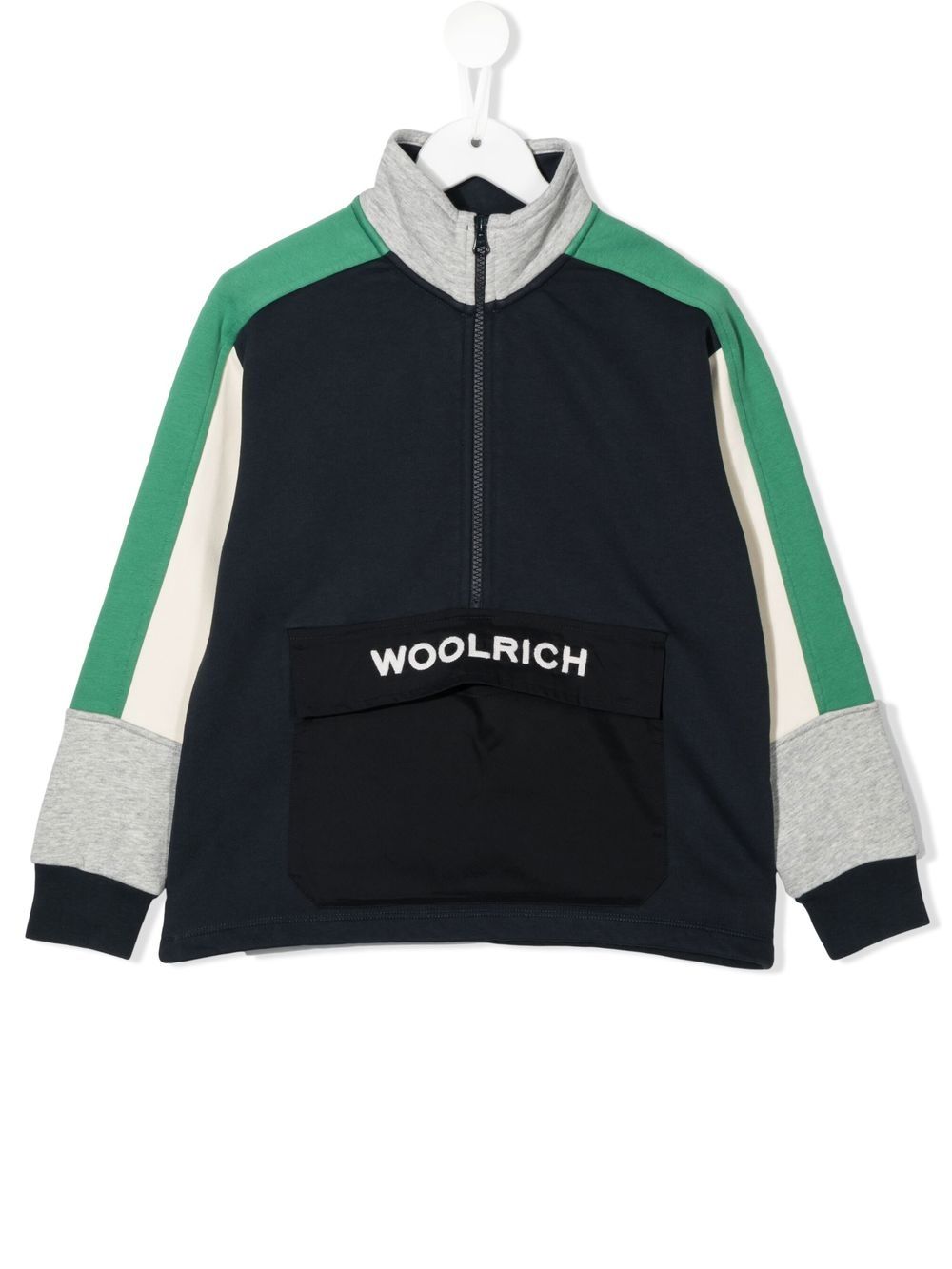 Woolrich Kids embroidered-logo sweatshirt - Blue von Woolrich Kids