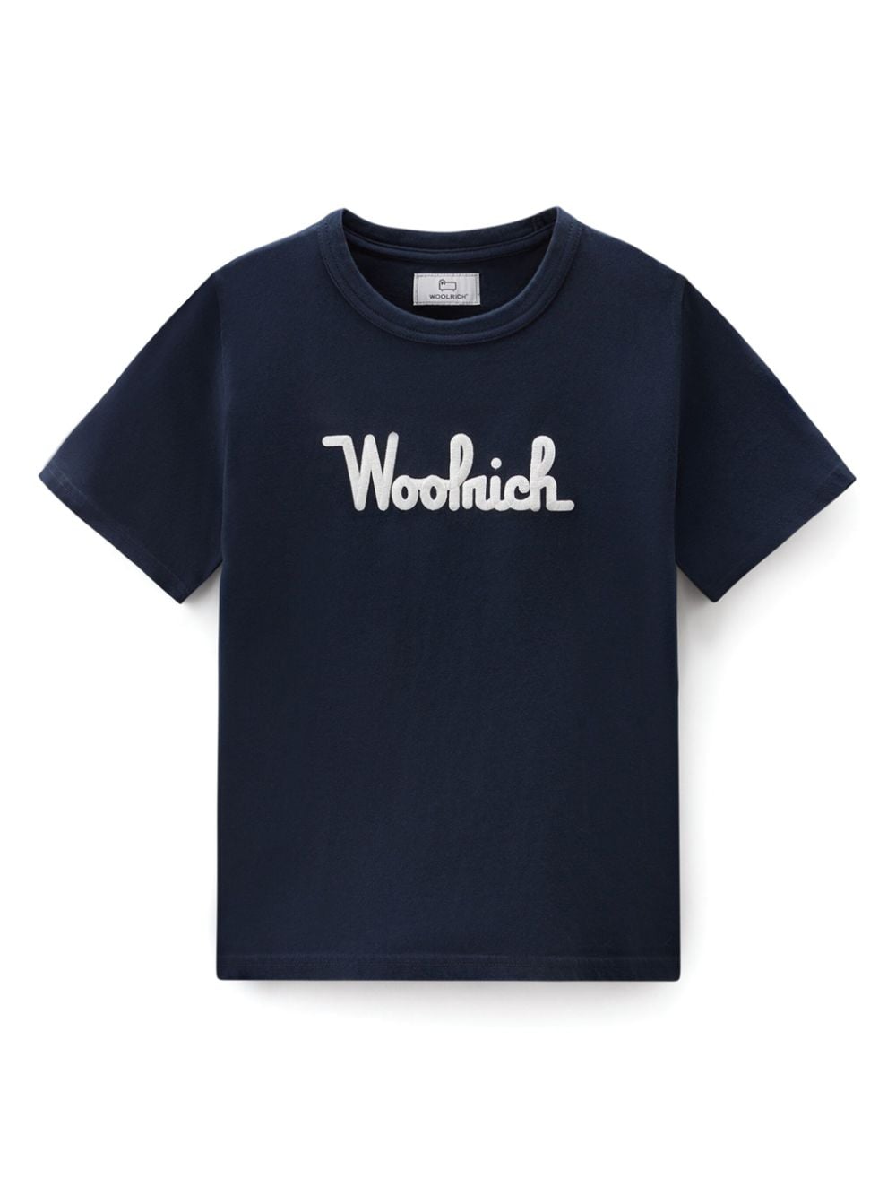 Woolrich Kids logo-embroidered cotton T-shirt - Blue von Woolrich Kids