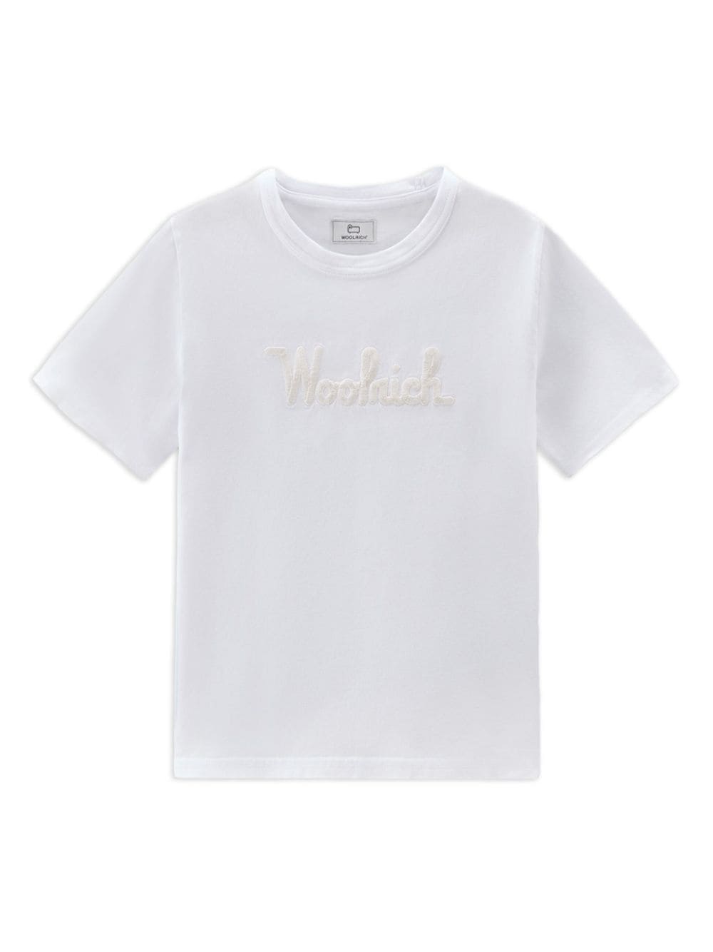 Woolrich Kids logo-embroidered cotton T-shirt - White von Woolrich Kids