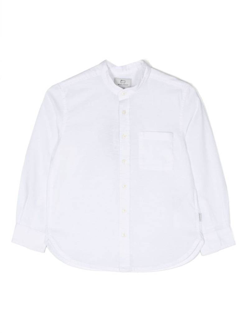 Woolrich Kids long-sleeve cotton-blend shirt - White von Woolrich Kids