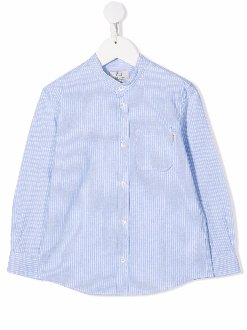 Woolrich Kids stripe-print pocket shirt - Blue von Woolrich Kids
