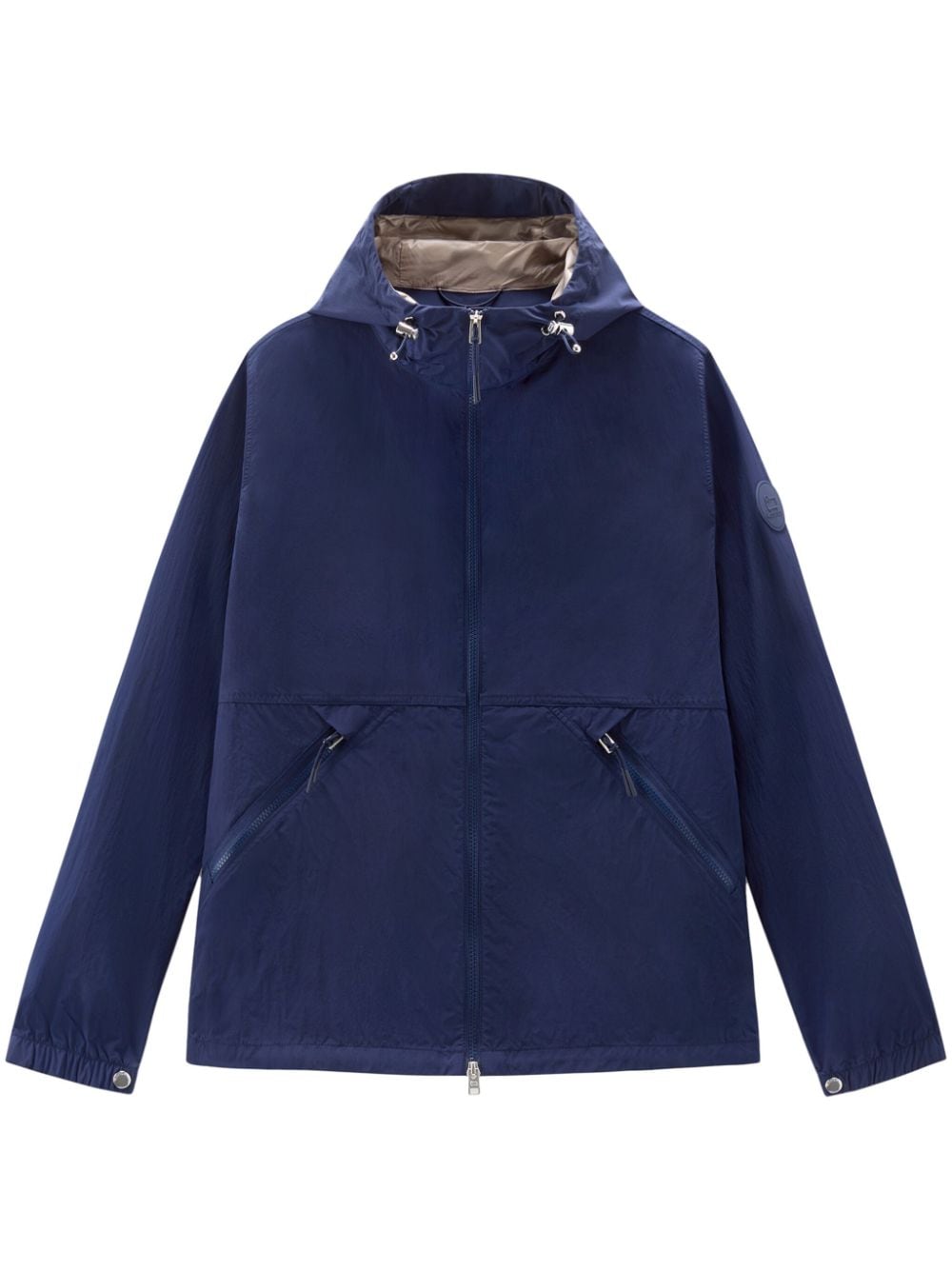 Woolrich Crinkle hooded windbreaker - Blue von Woolrich