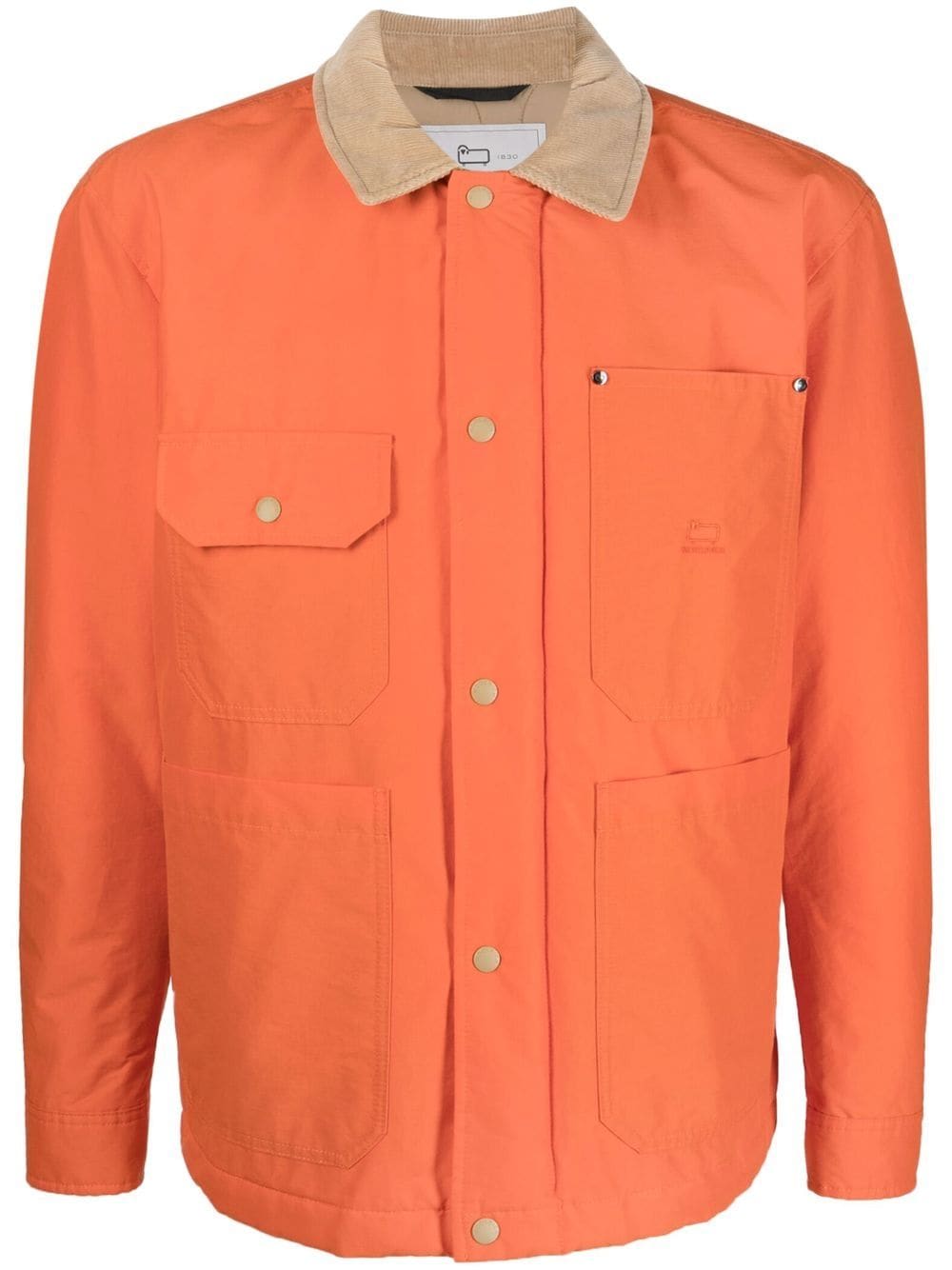 Woolrich Duster corduroy-collar work-jacket - Orange von Woolrich