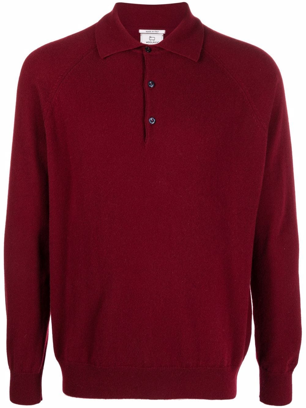 Woolrich Luxe longsleeved cashmere polo shirt - Red von Woolrich