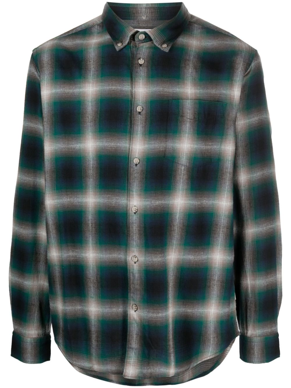 Woolrich Madras plaid-check flannel shirt - Green von Woolrich
