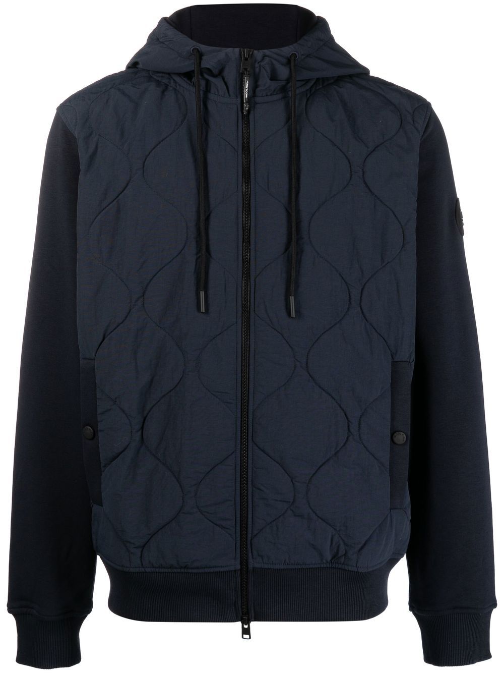 Woolrich MixMedia panelled hooded jacket - Blue von Woolrich