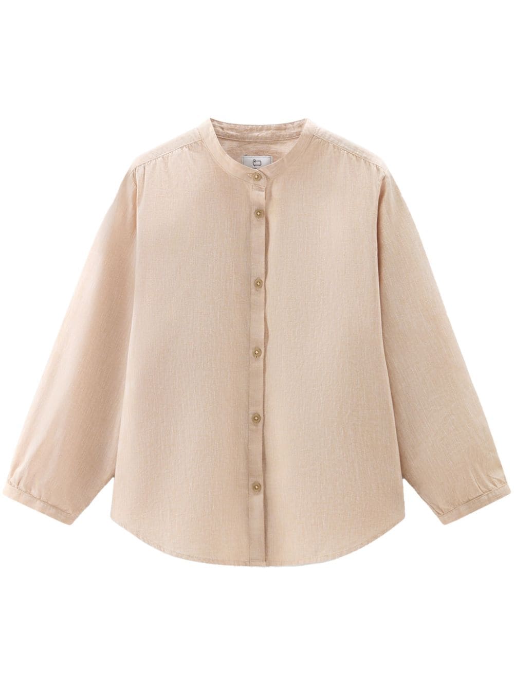 Woolrich band-collar buttoned shirt - Neutrals von Woolrich