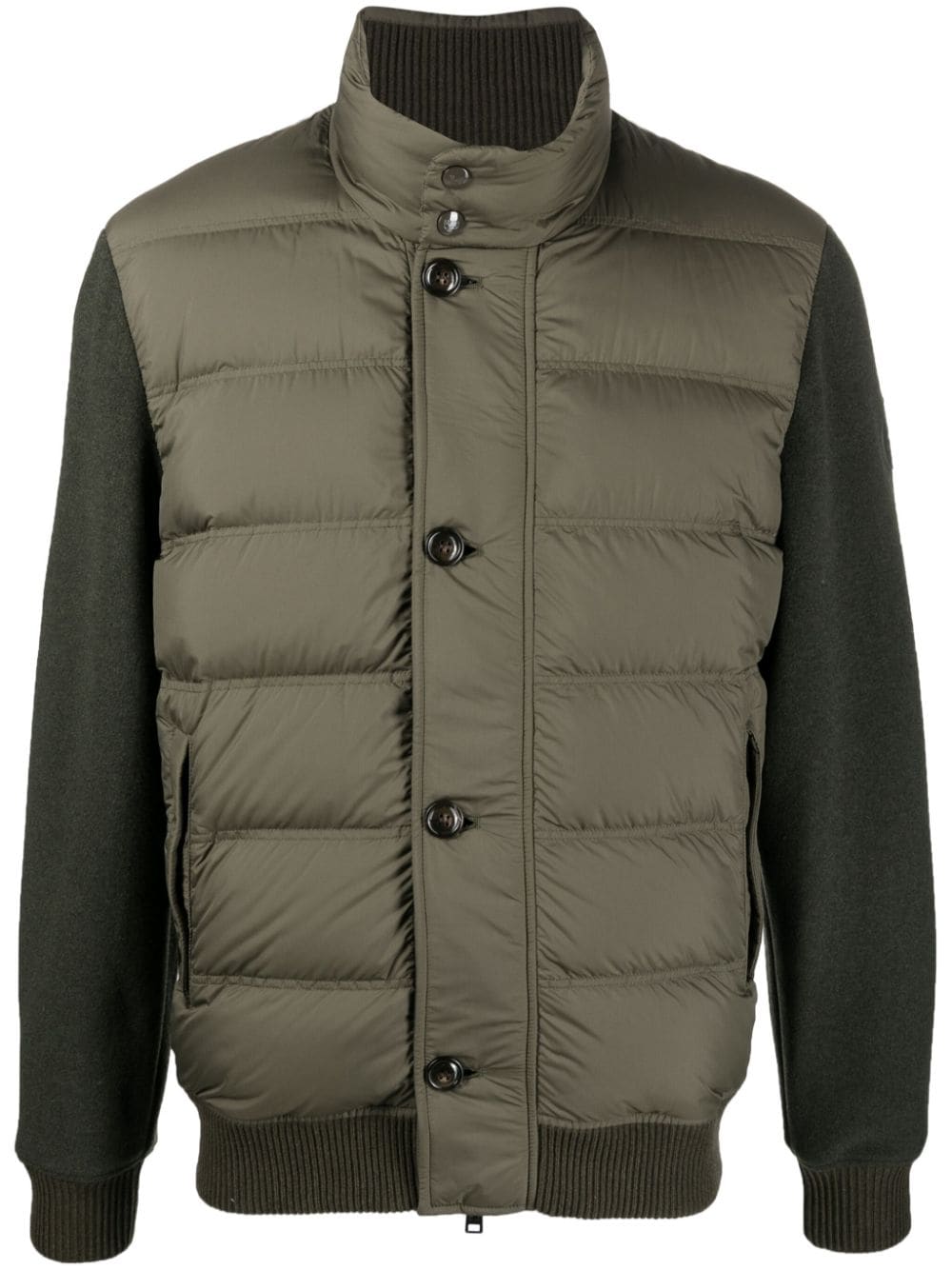 Woolrich button-up quilted down jacket - Green von Woolrich