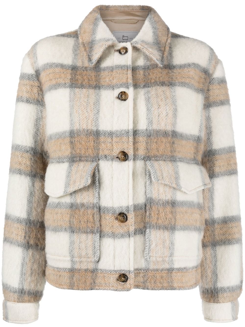 Woolrich check-pattern shirt jacket - Neutrals von Woolrich