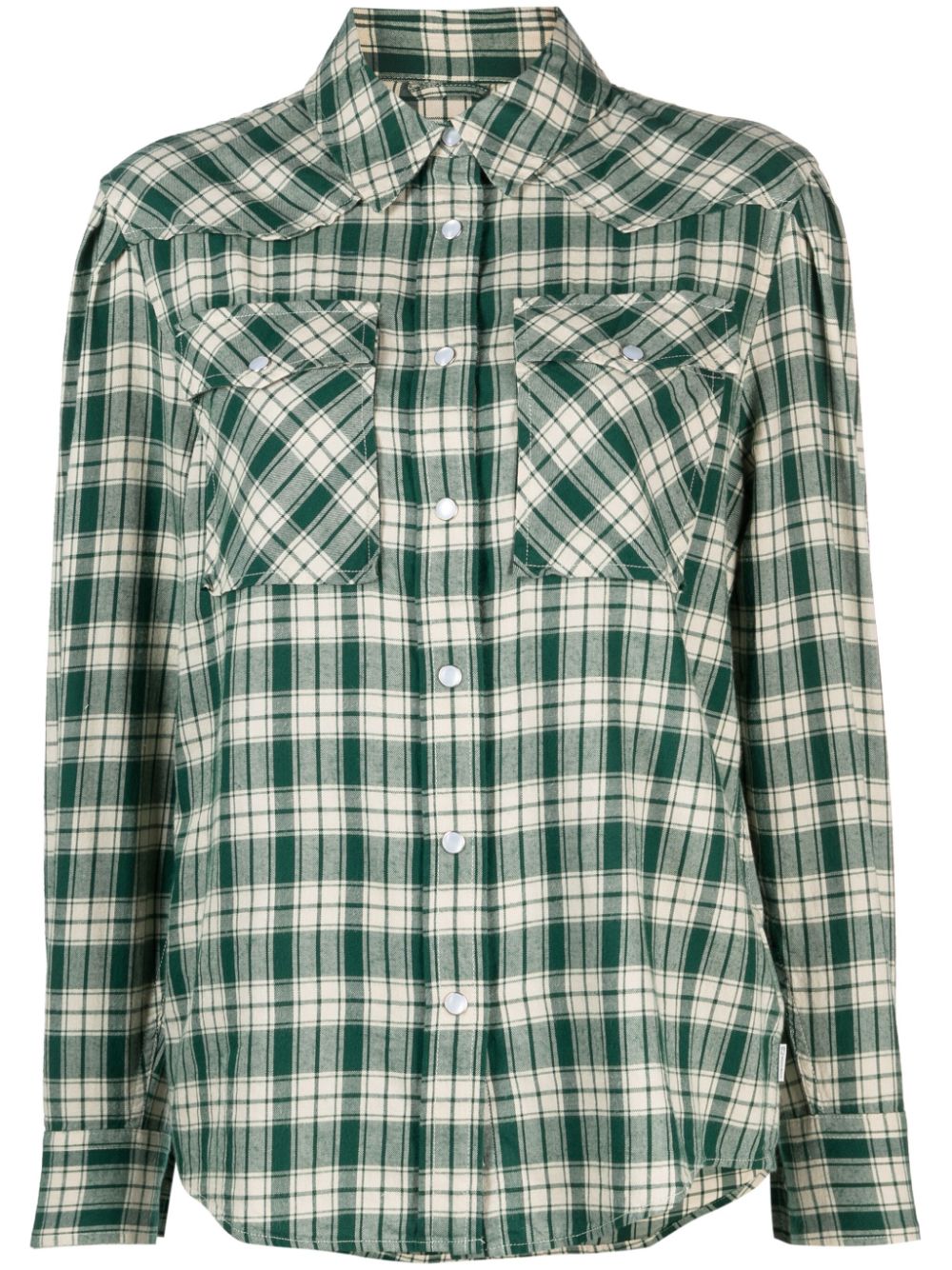 Woolrich checked cotton flannel shirt - Green von Woolrich