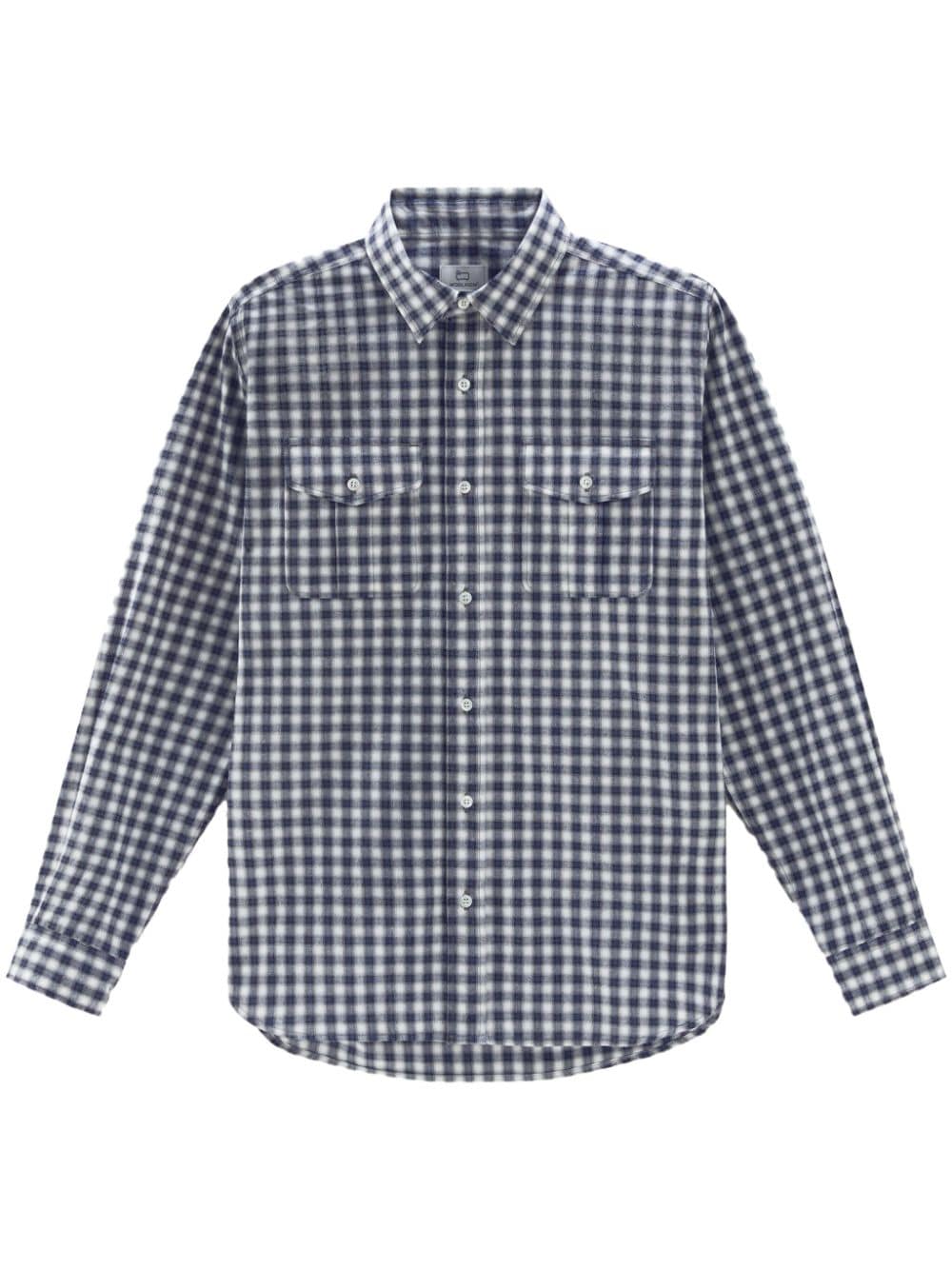 Woolrich checked linen shirt - Blue von Woolrich