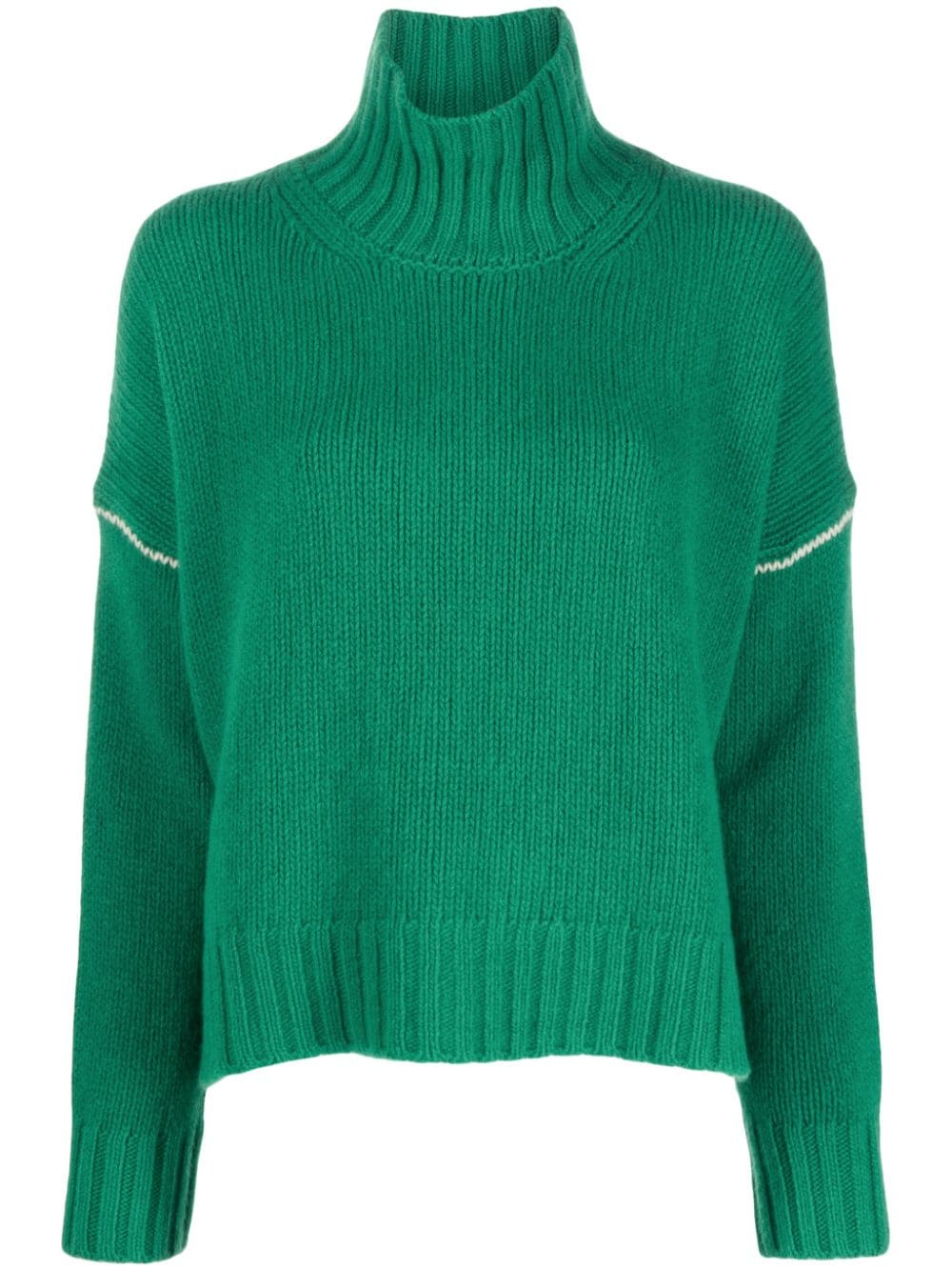 Woolrich contrasting-stitch knitted jumper - Green von Woolrich