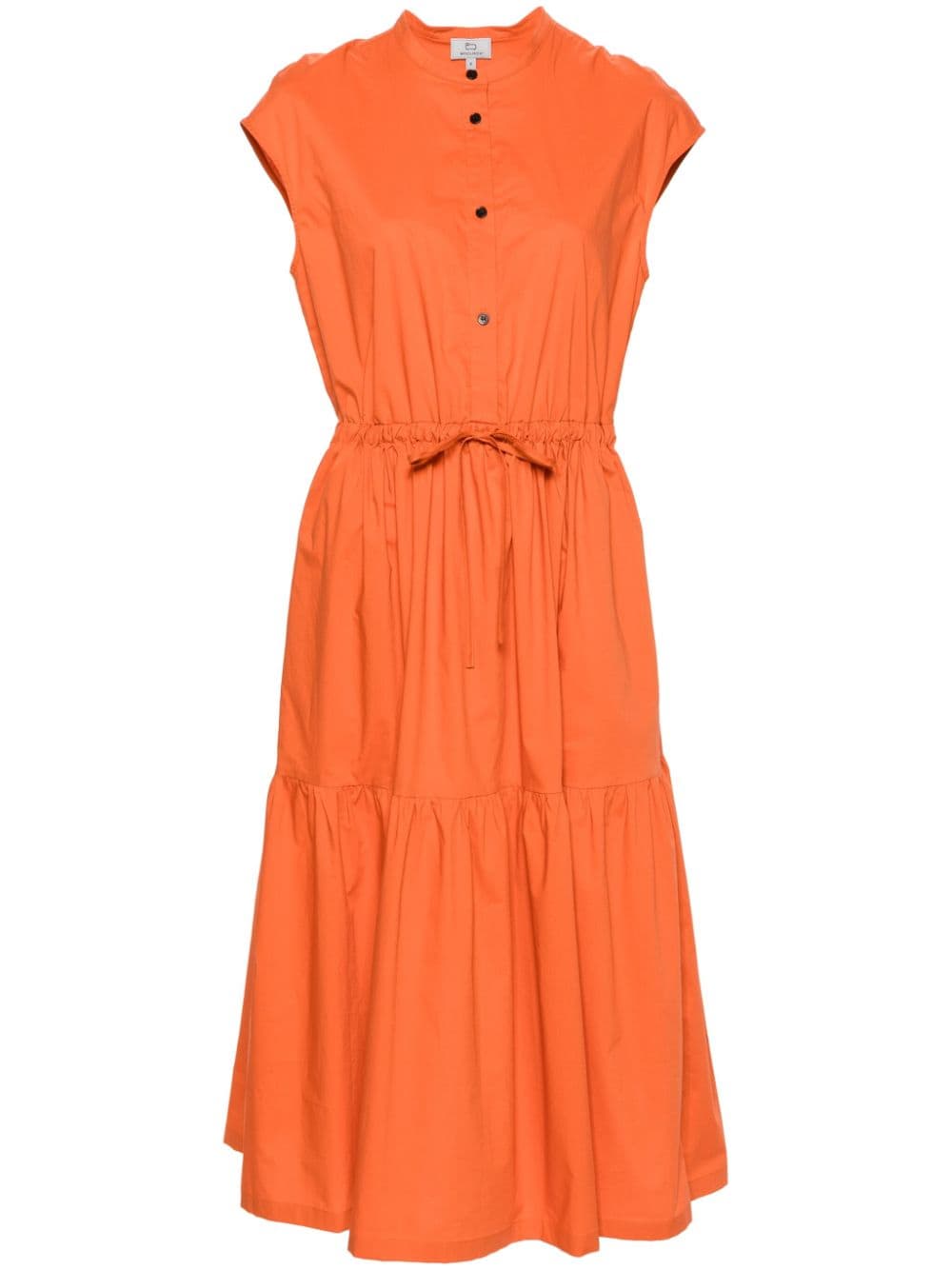 Woolrich drawstring-waist maxi dress - Orange von Woolrich