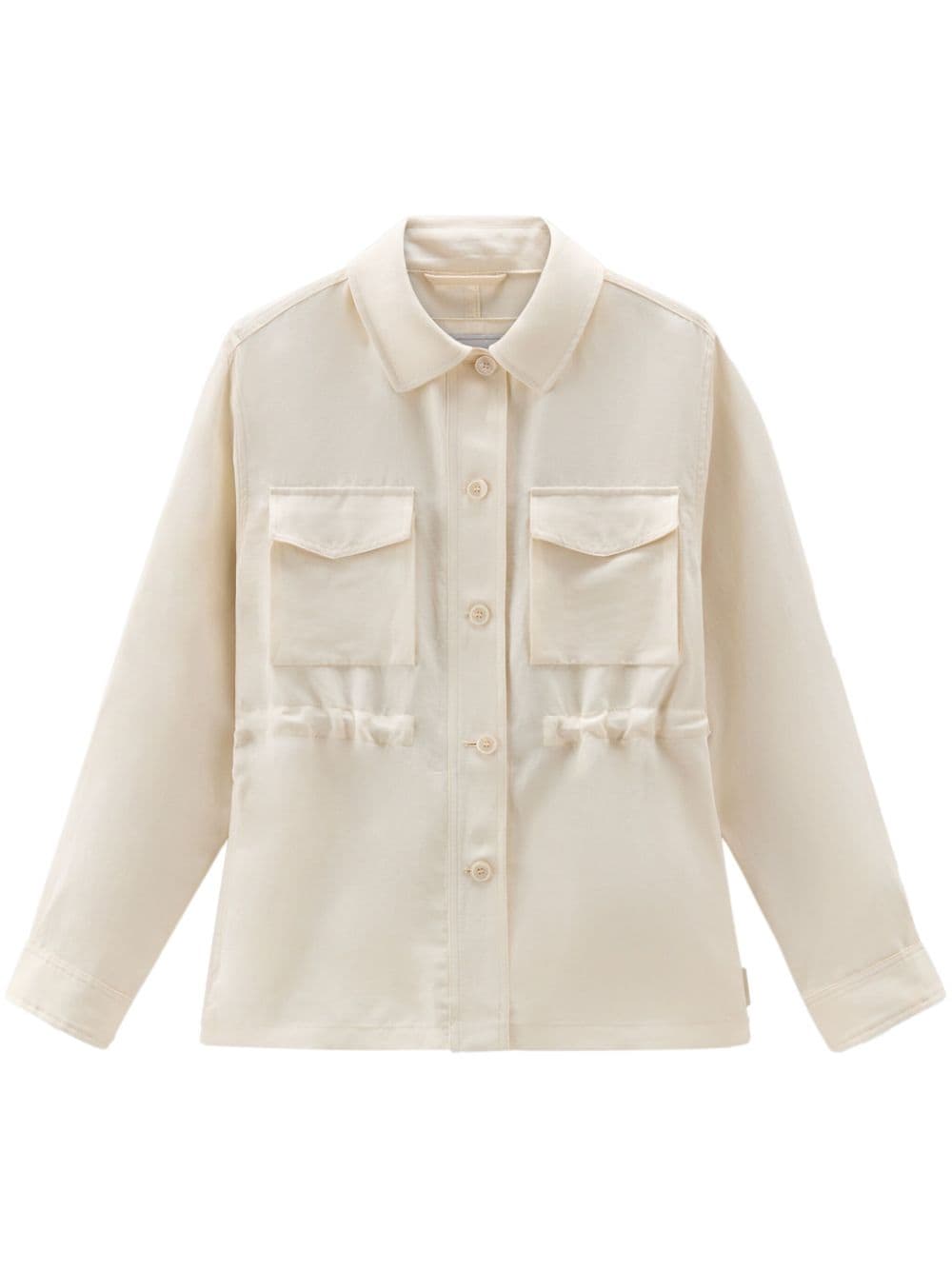 Woolrich elasticated-waistband buttoned shirt - Neutrals von Woolrich