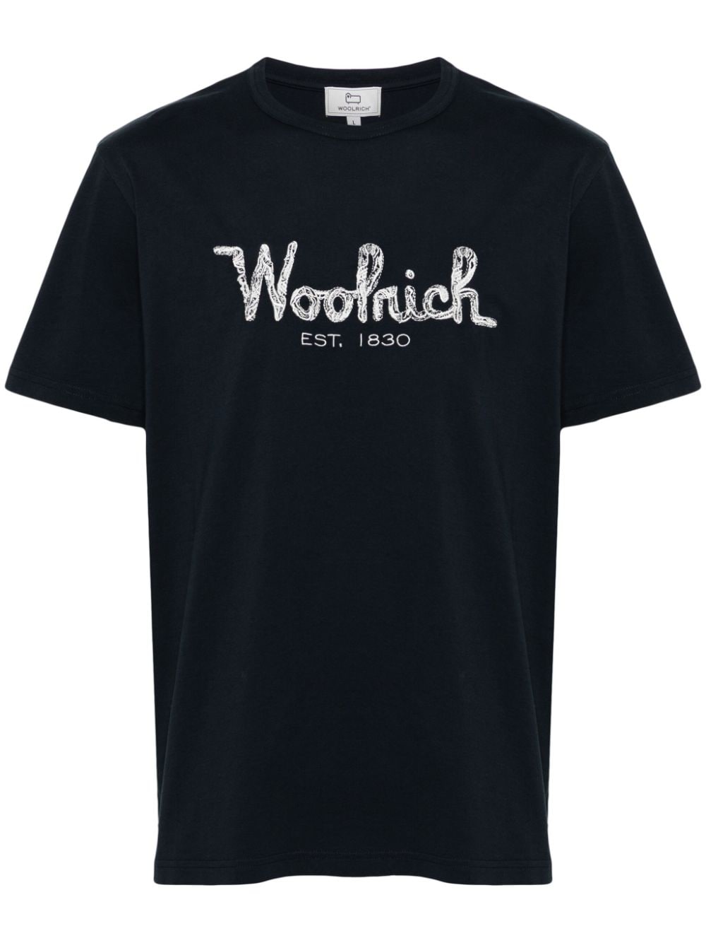 Woolrich embroidered-logo cotton T-shirt - Blue von Woolrich
