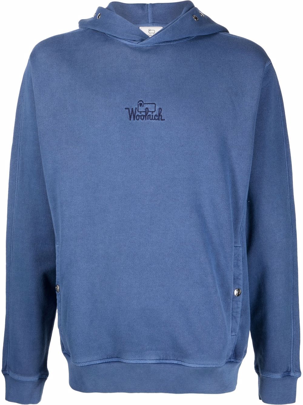 Woolrich embroidered-logo hoodie - Blue von Woolrich