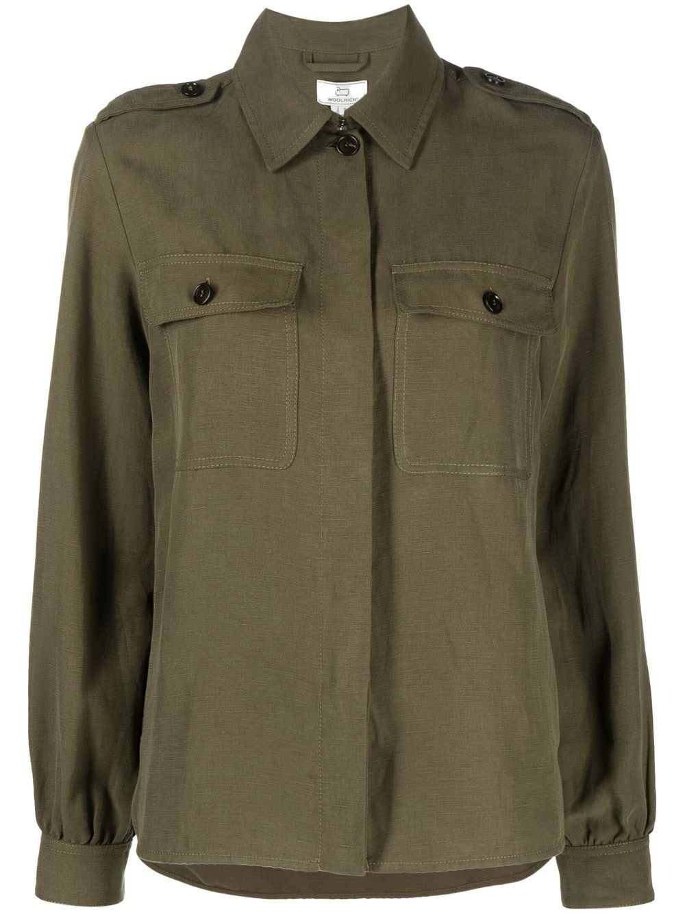 Woolrich fitted button-up shirt - Green von Woolrich