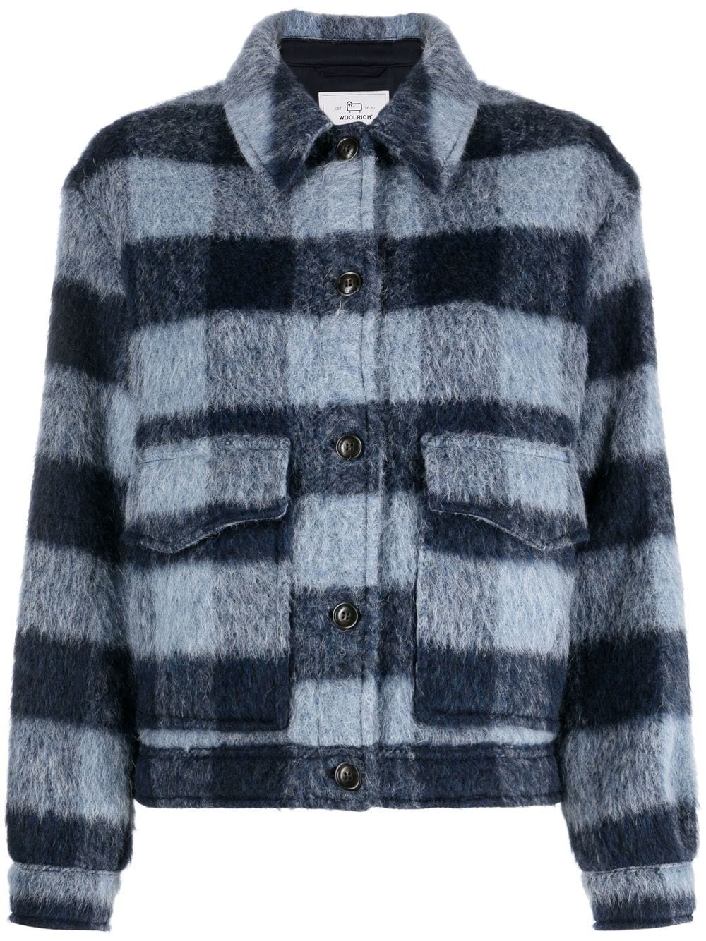 Woolrich fringed-detail shirt jacket - Blue von Woolrich