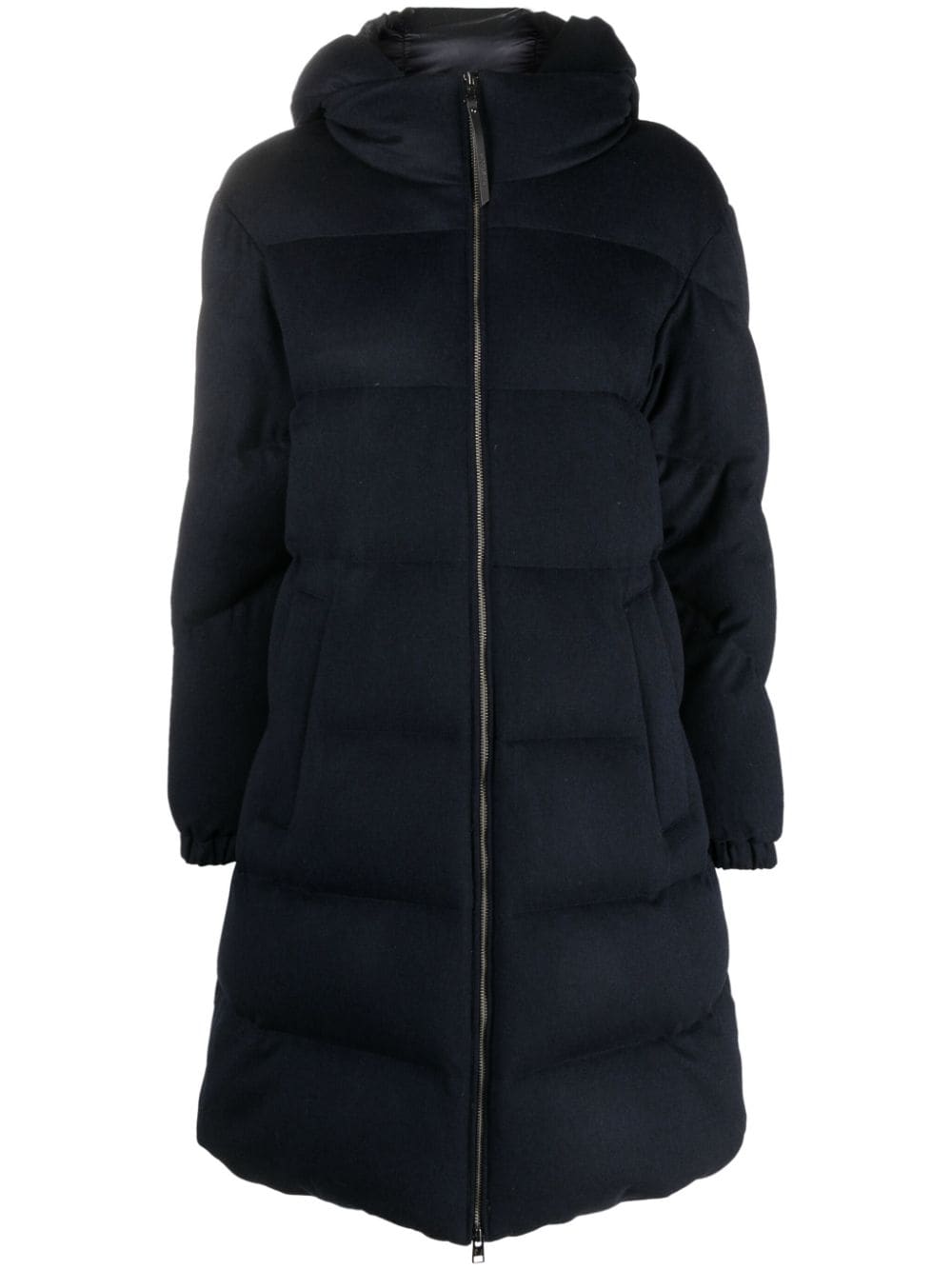 Woolrich funnel-neck padded wool coat - Blue von Woolrich