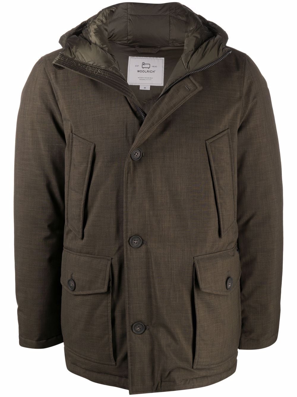 Woolrich hooded down-padded coat - Green von Woolrich