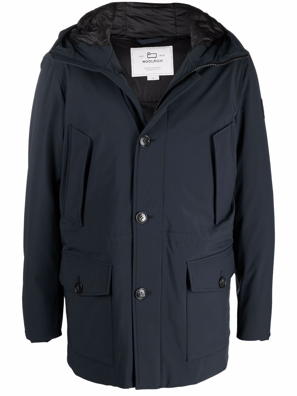 Woolrich hooded feather-down padded jacket - Blue von Woolrich
