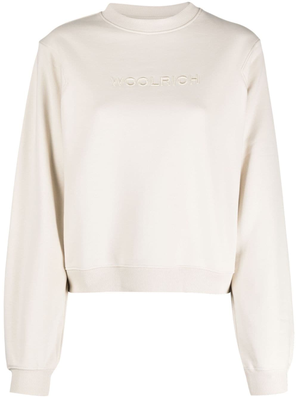 Woolrich logo-embossed crew-neck sweatshirt - Neutrals von Woolrich