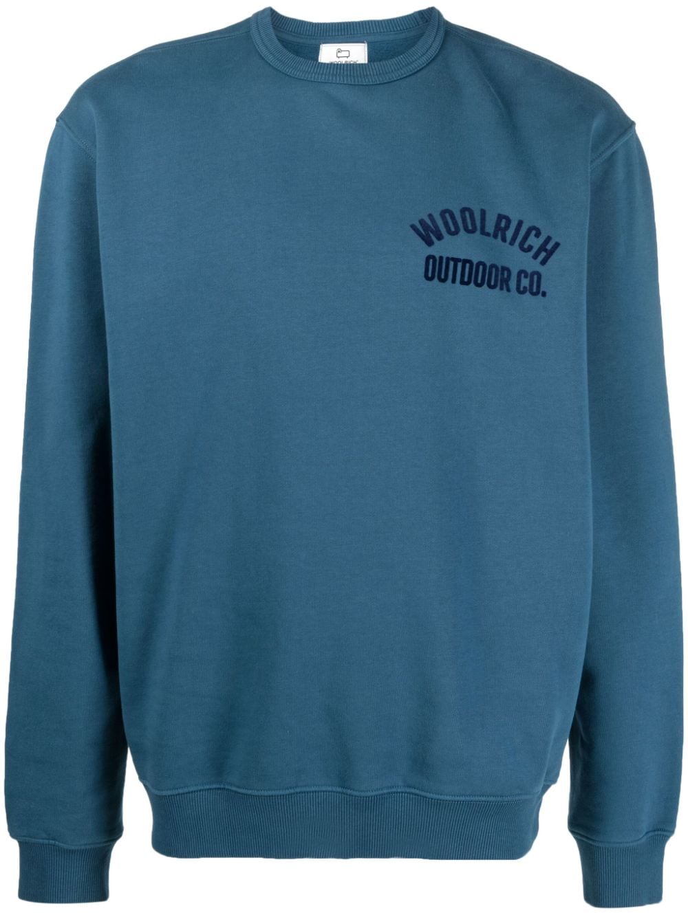 Woolrich logo-embossed organic-cotton sweatshirt - Blue von Woolrich