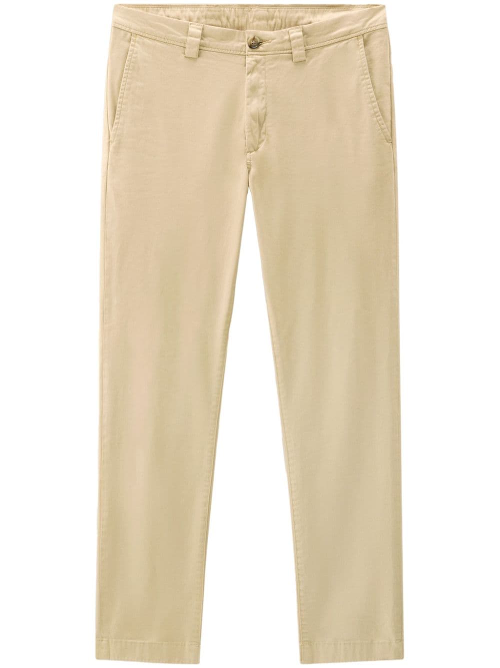 Woolrich logo-embroidered chinos - Neutrals von Woolrich