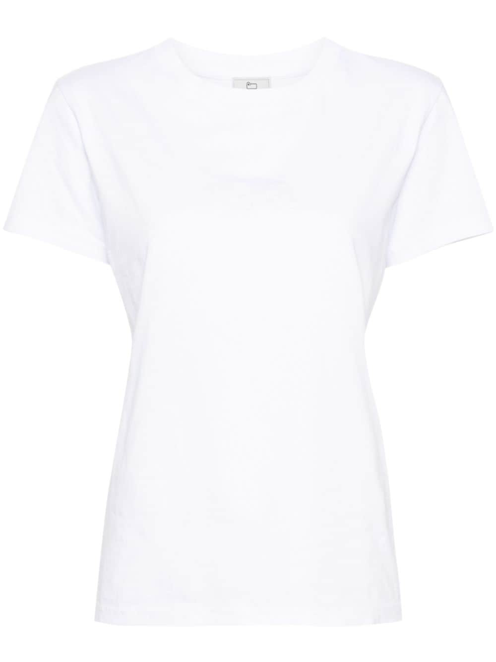 Woolrich logo-embroidered cotton T-shirt - White von Woolrich