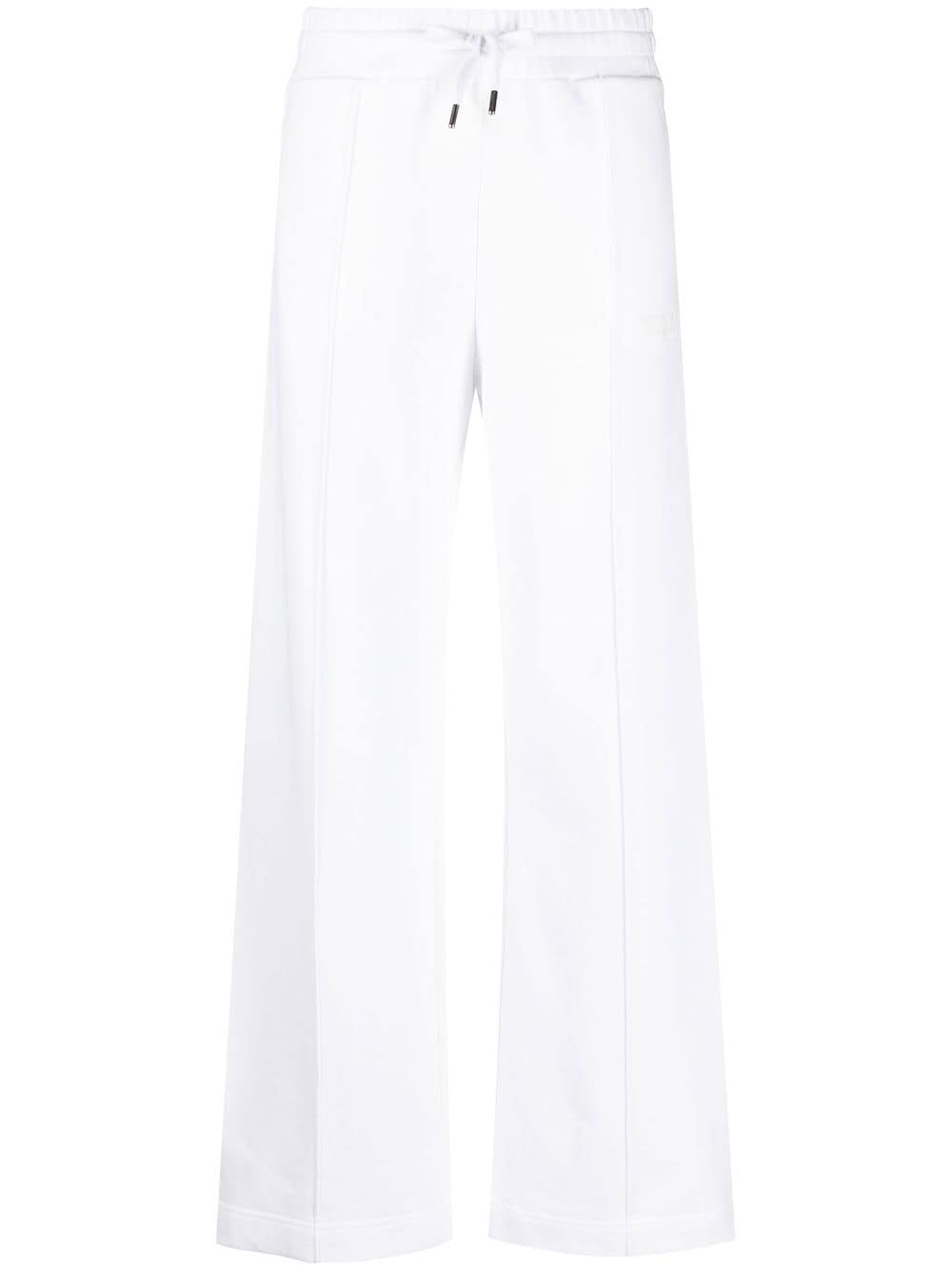 Woolrich logo-embroidered cotton track pants - White von Woolrich
