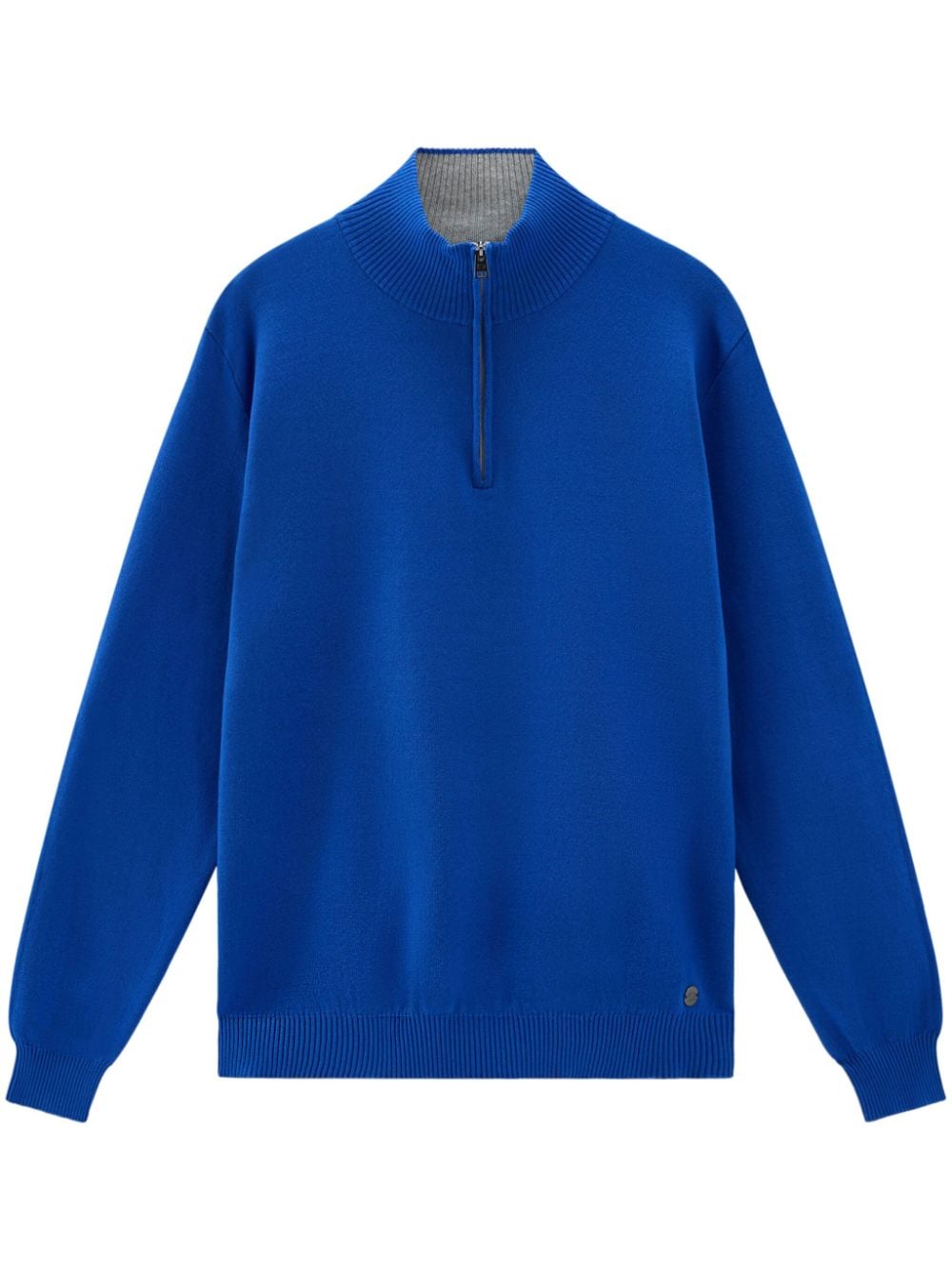 Woolrich logo-plaque half-zip jumper - Blue von Woolrich