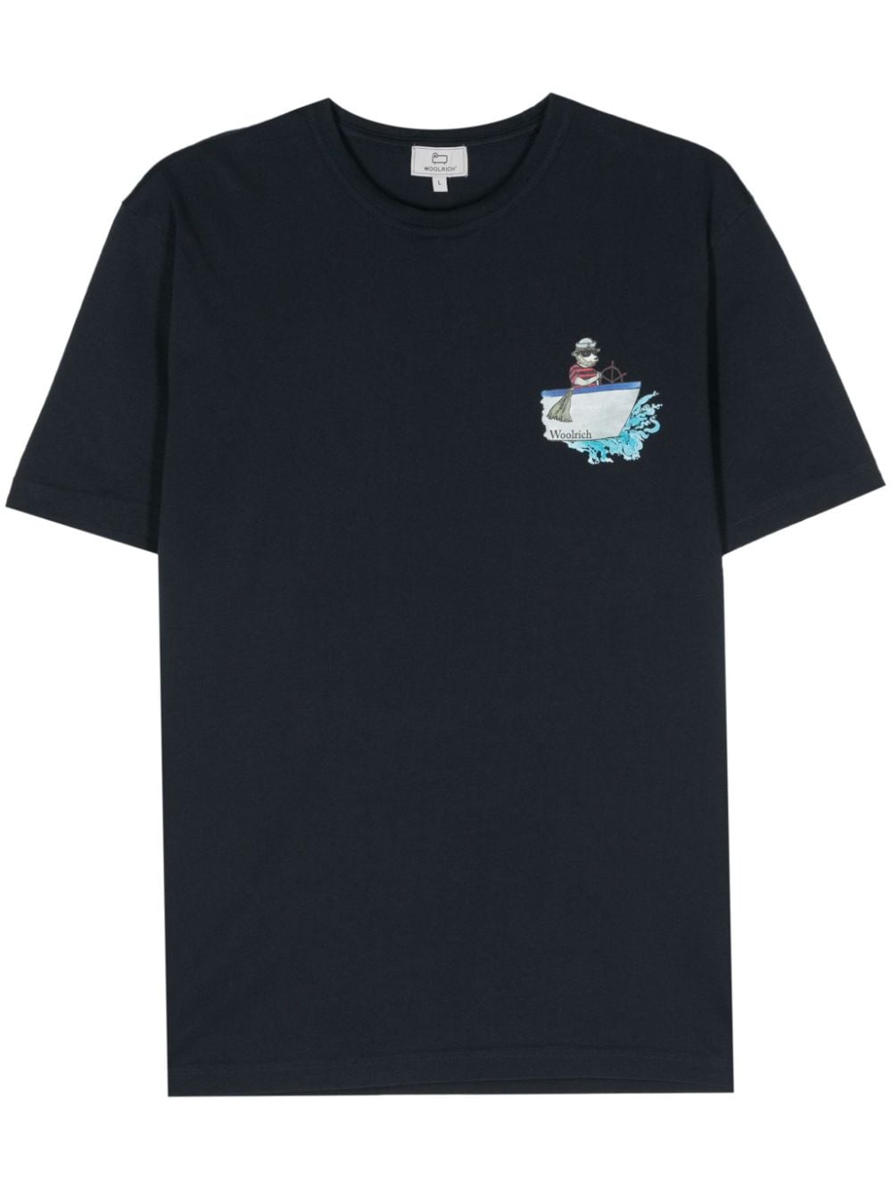 Woolrich logo-print cotton T-shirt - Blue von Woolrich