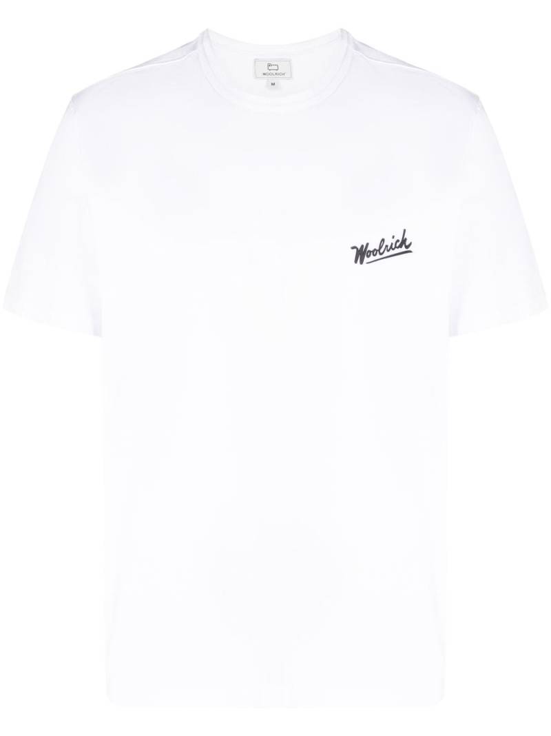 Woolrich logo-print cotton T-shirt - White von Woolrich