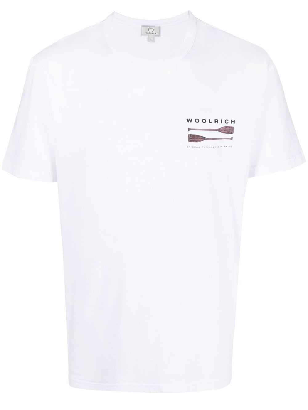 Woolrich logo-print cotton T-shirt - White von Woolrich