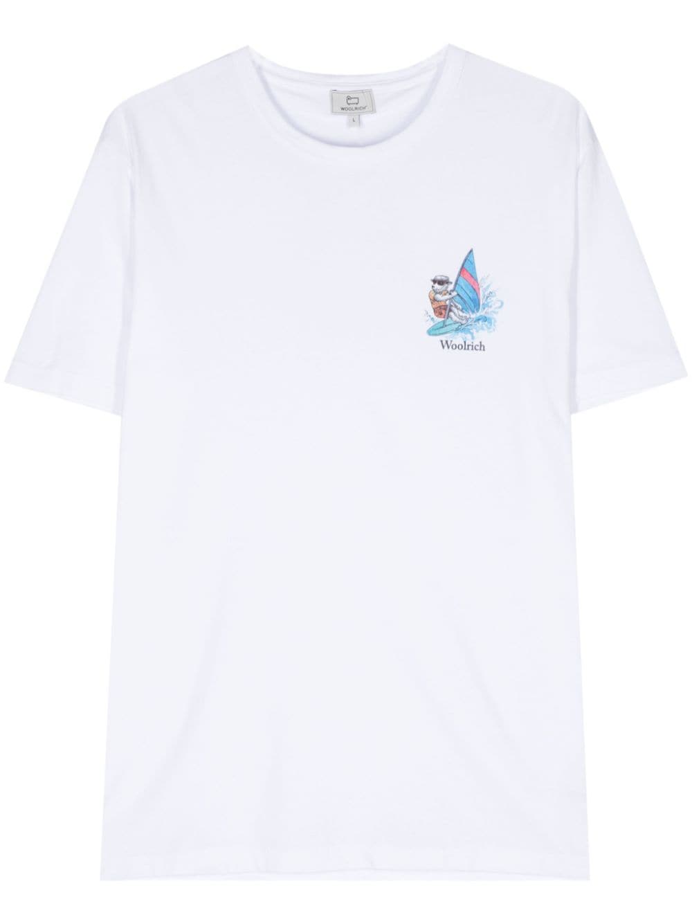 Woolrich logo-print cotton T-shirt - White von Woolrich