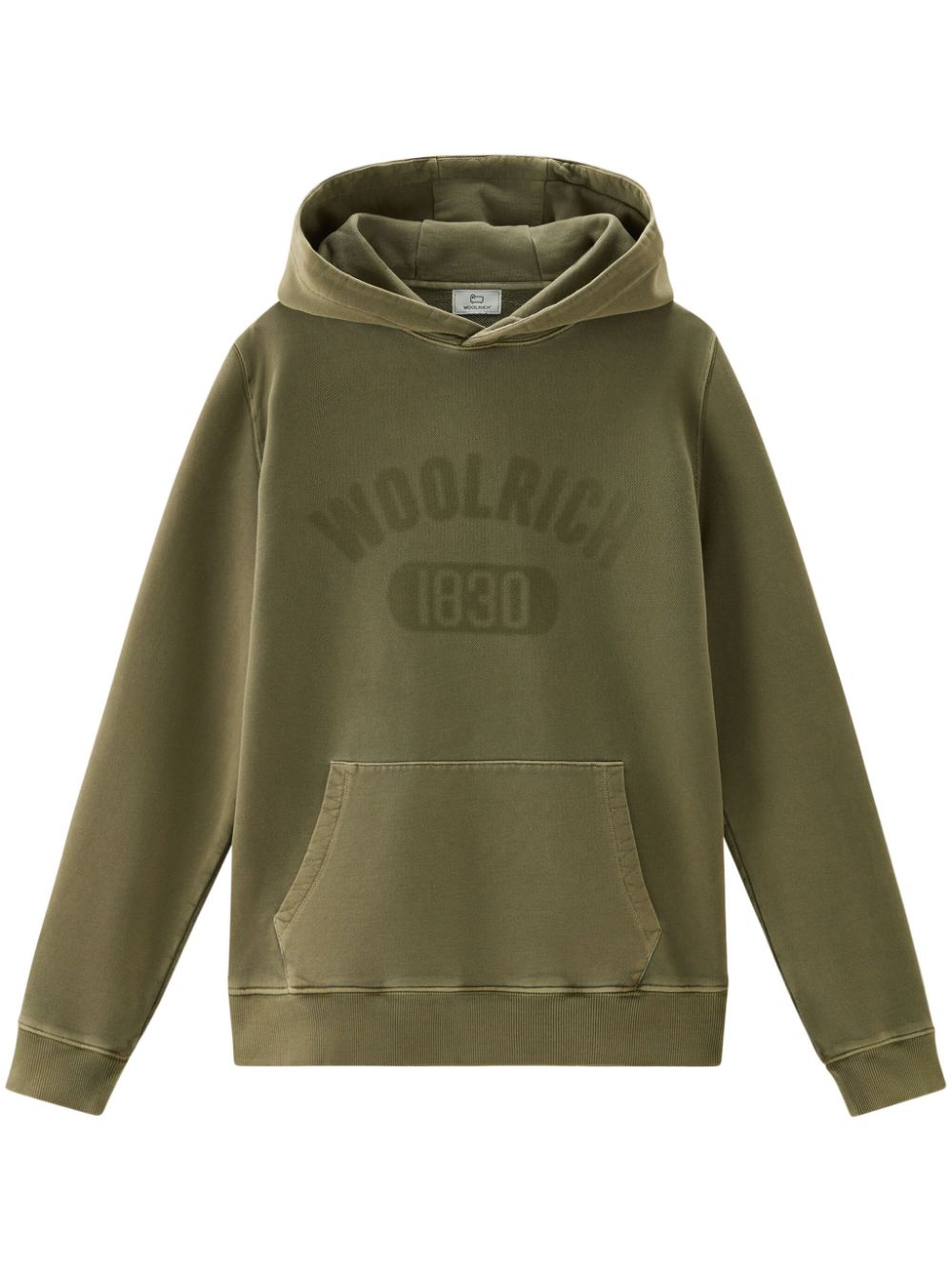 Woolrich logo-print cotton hoodie - Green von Woolrich