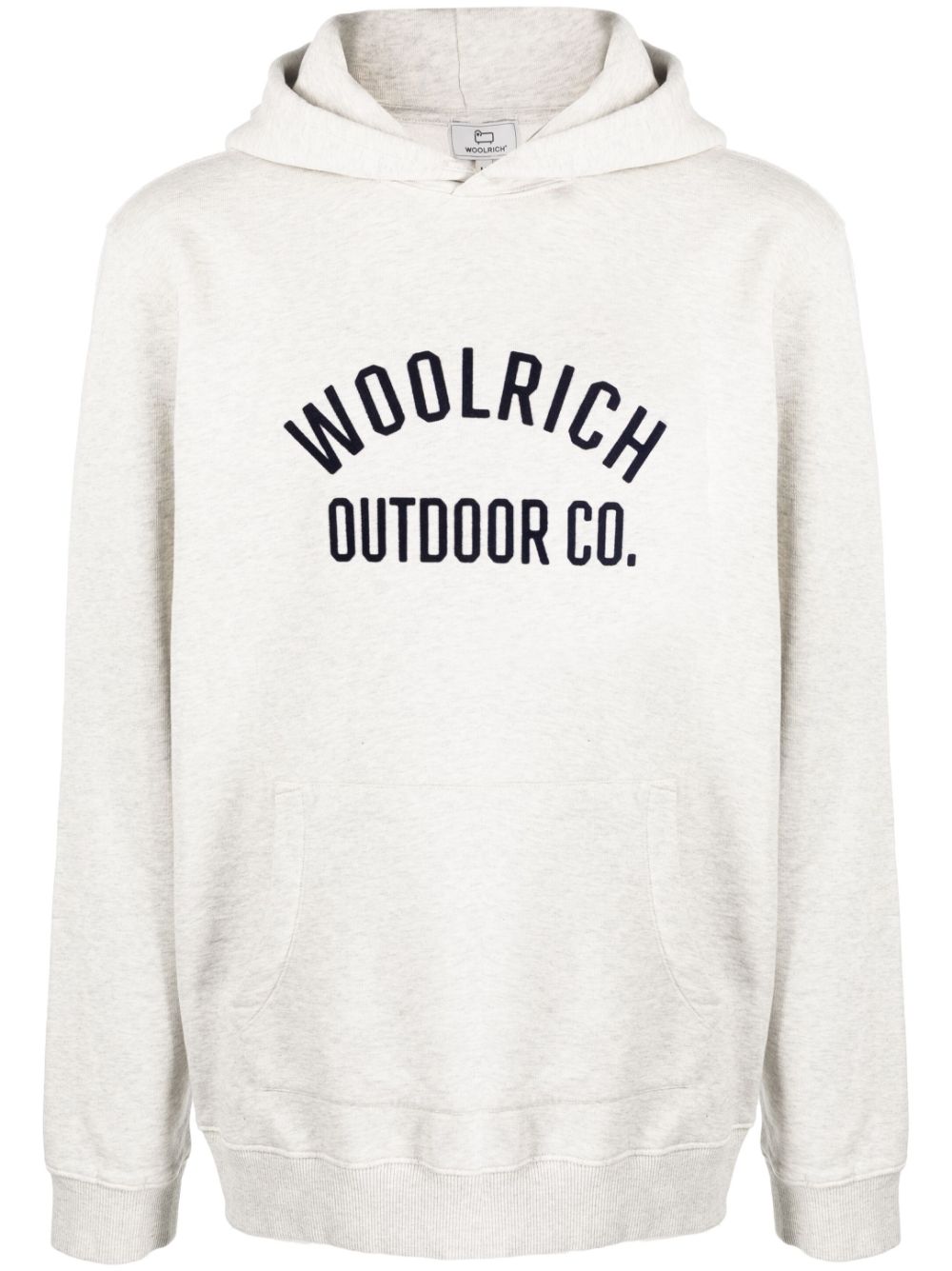 Woolrich logo-print cotton hoodie - Grey von Woolrich