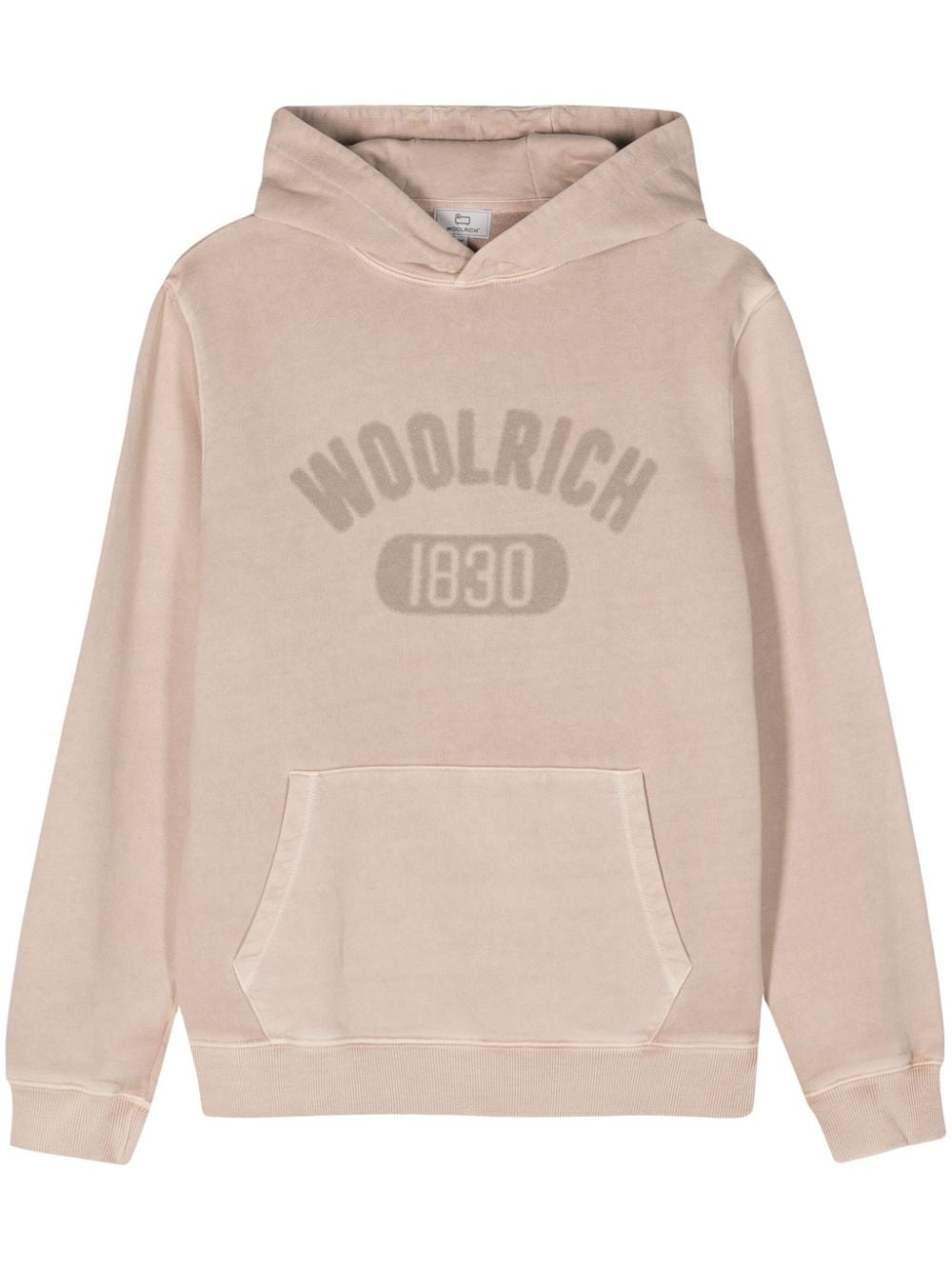 Woolrich logo-print cotton hoodie - Neutrals von Woolrich