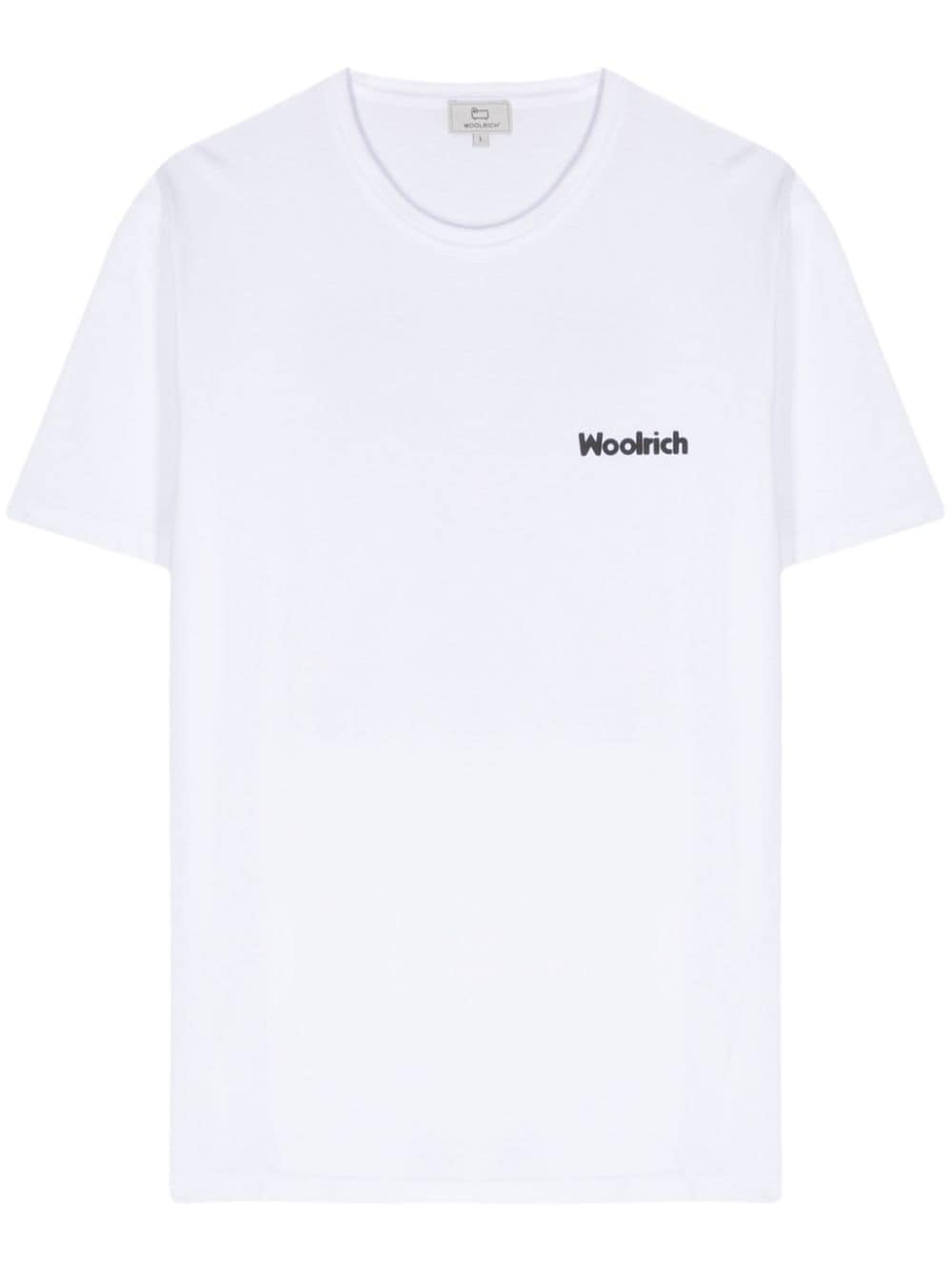 Woolrich logo-rubberised cotton T-shirt - White von Woolrich