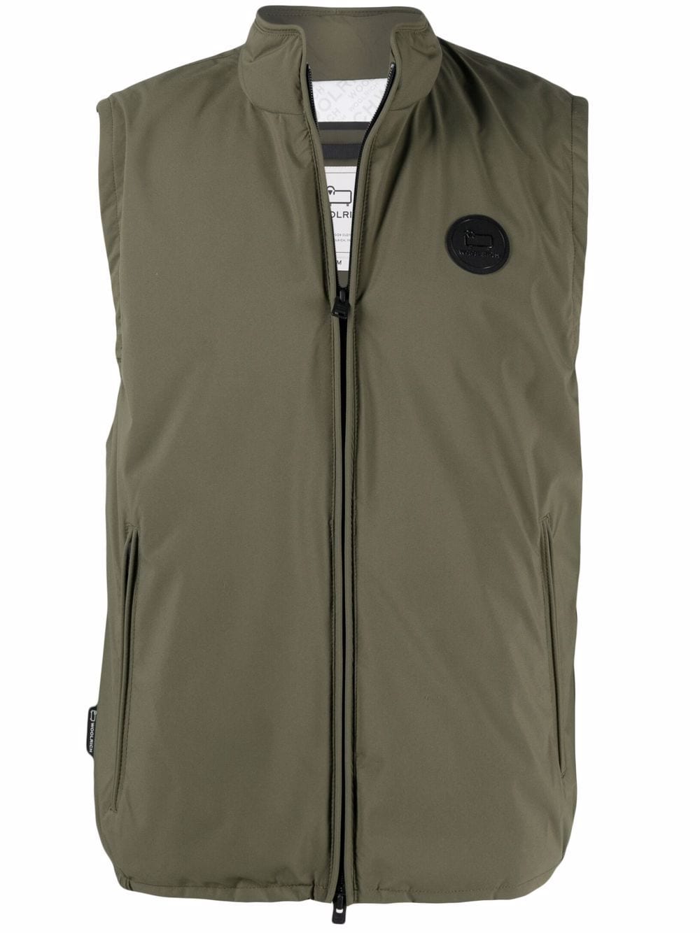 Woolrich padded logo-patch gilet - Green von Woolrich