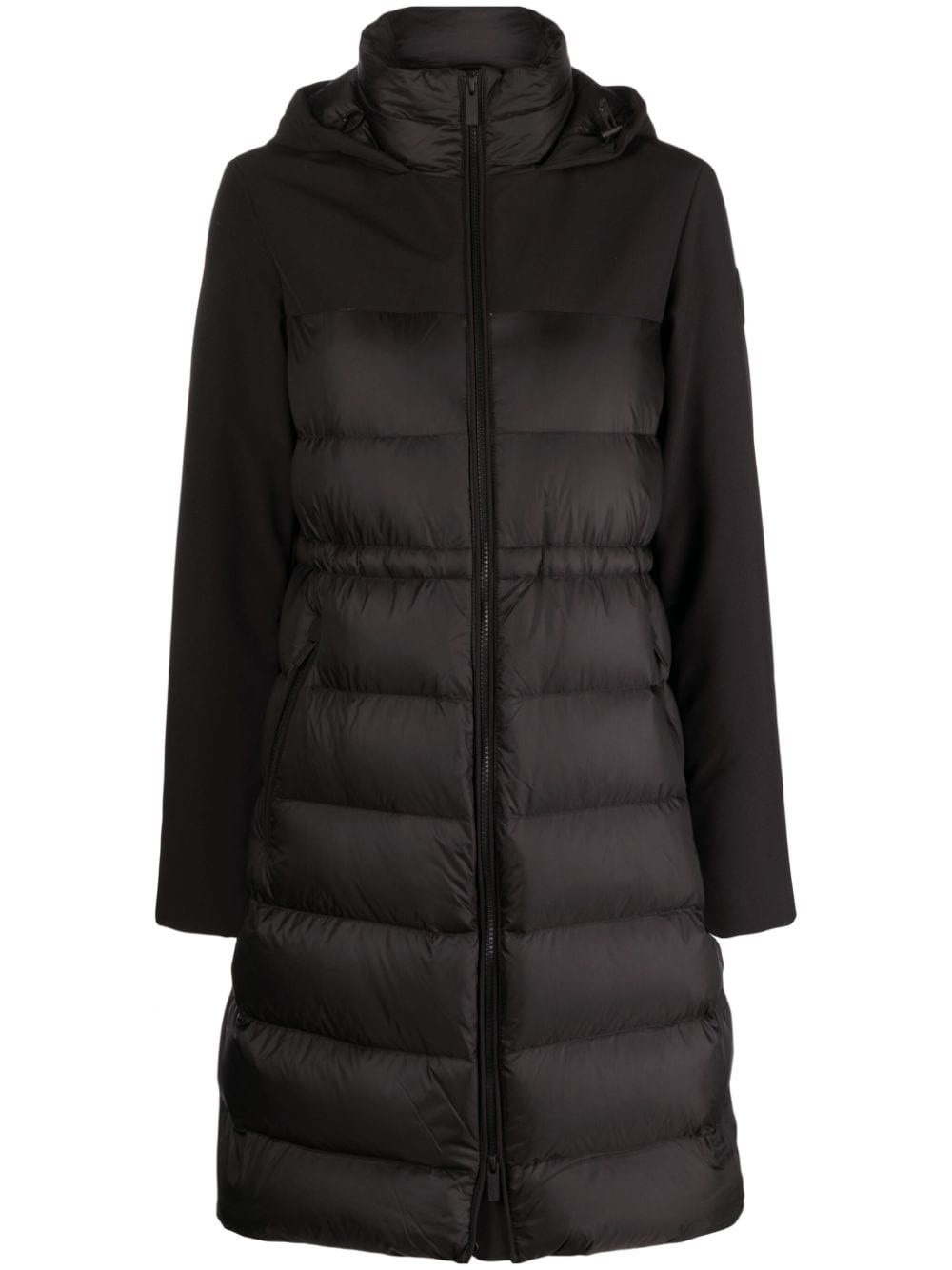 Woolrich panelled hooded coat - Black von Woolrich