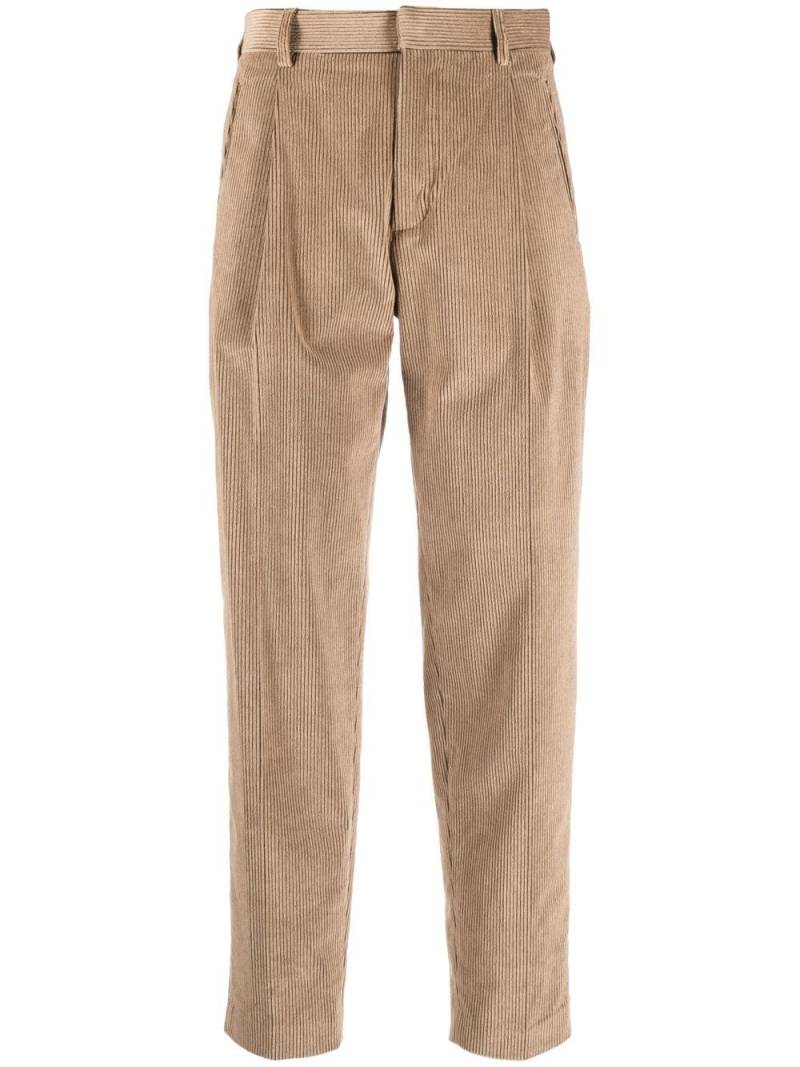 Woolrich pleat-detail corduroy trousers - Brown von Woolrich