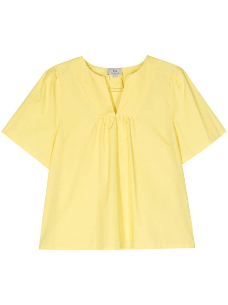 Woolrich ruched poplin shirt - Yellow von Woolrich