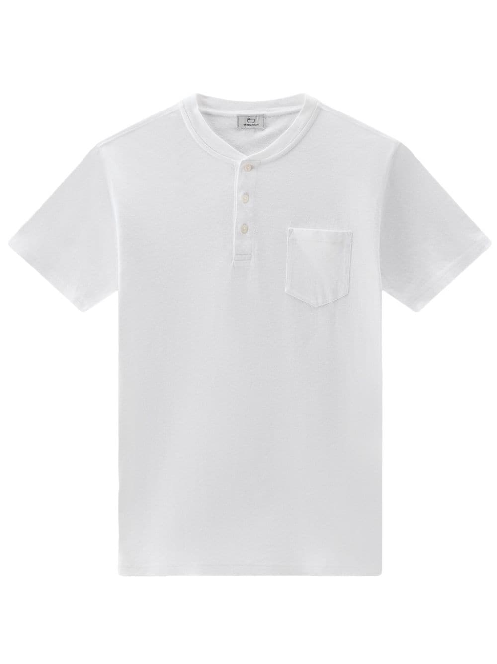 Woolrich short-sleeve Henley top - White von Woolrich