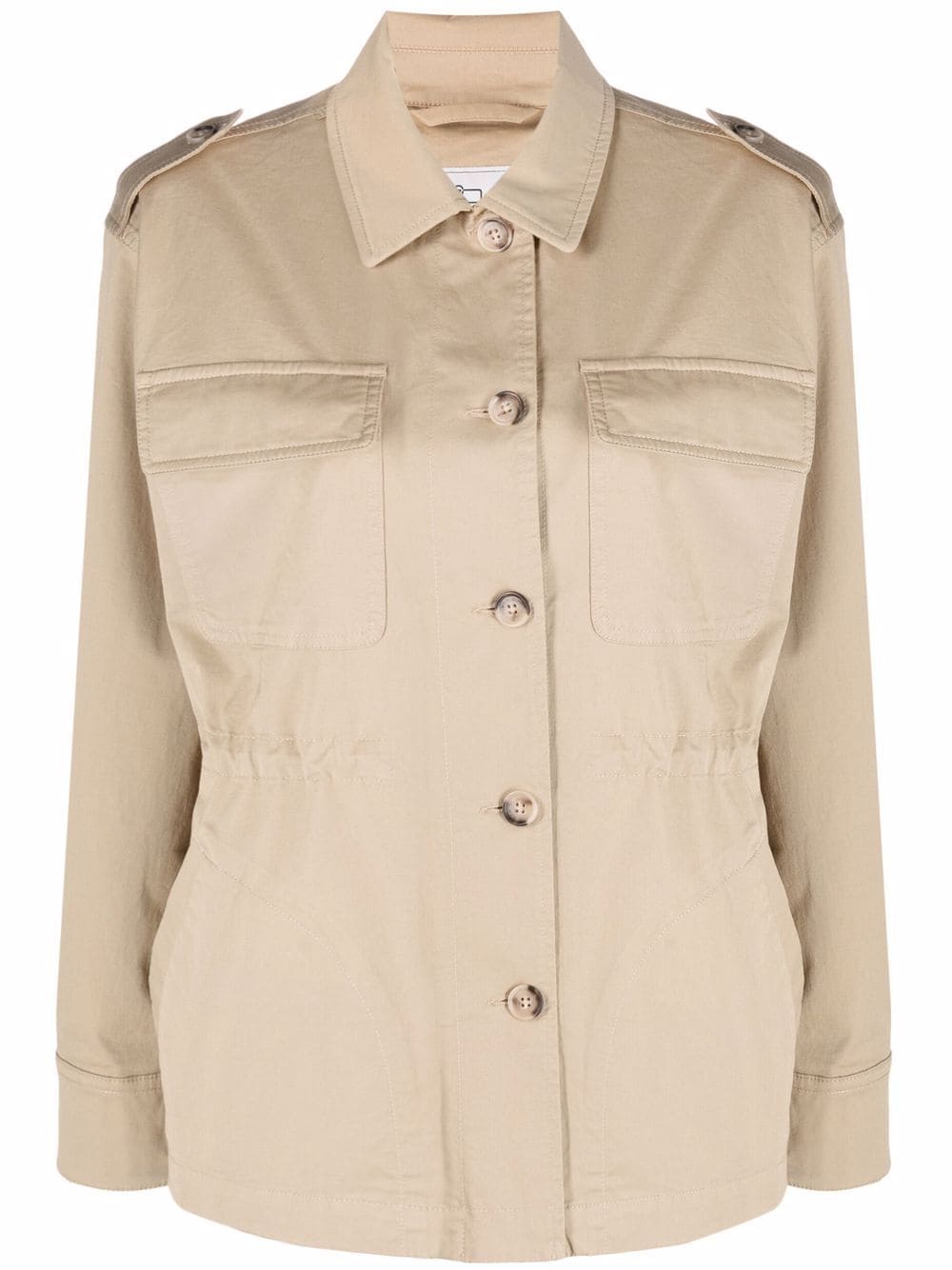 Woolrich stretch twill overshirt - Neutrals von Woolrich