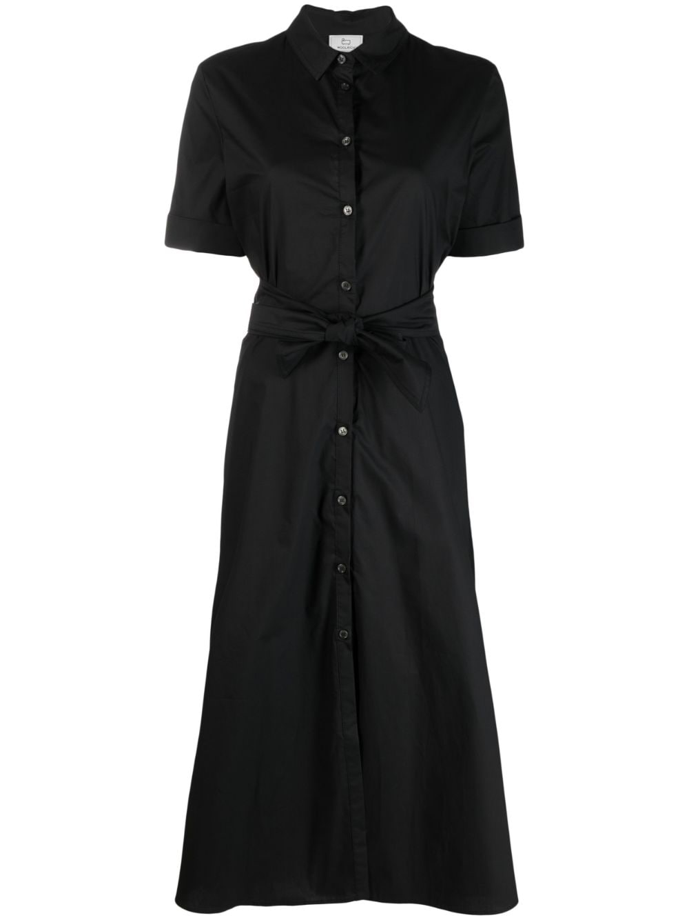 Woolrich tied-waist poplin shirt dress - Black von Woolrich