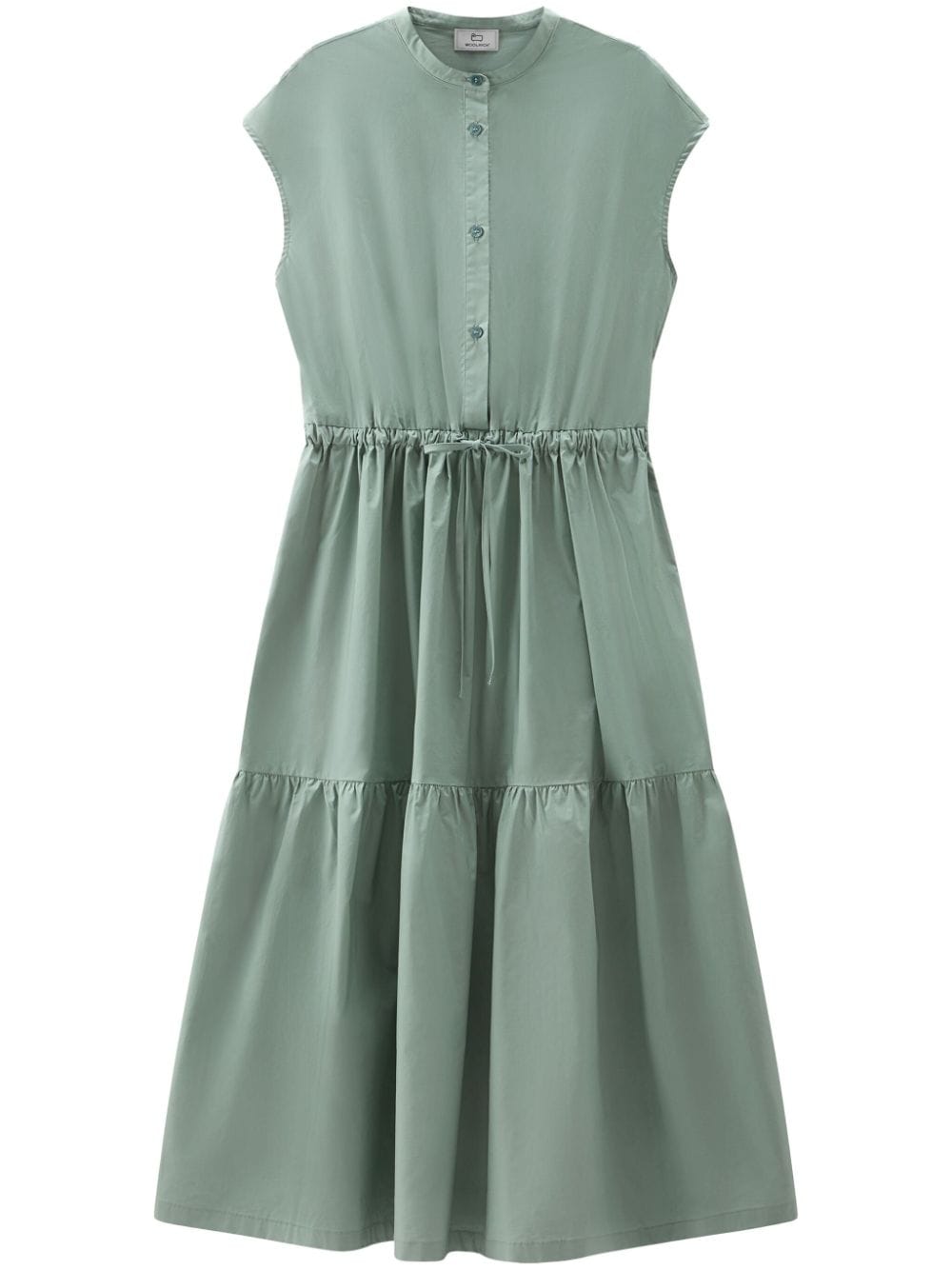 Woolrich tiered poplin midi dress - Green von Woolrich