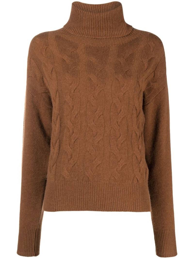 Woolrich turtleneck cable-knit jumper - Brown von Woolrich